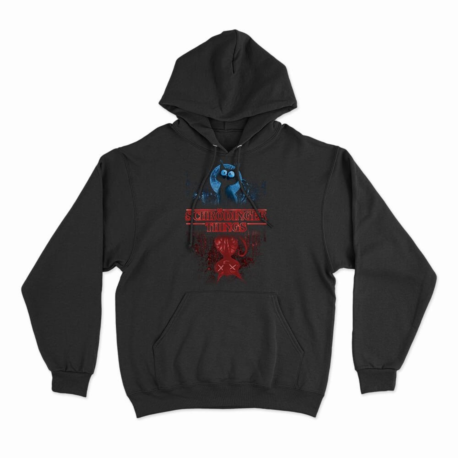 Moletom Com Capuz Schrödinger Things - Preto - Casual - Studio Geek