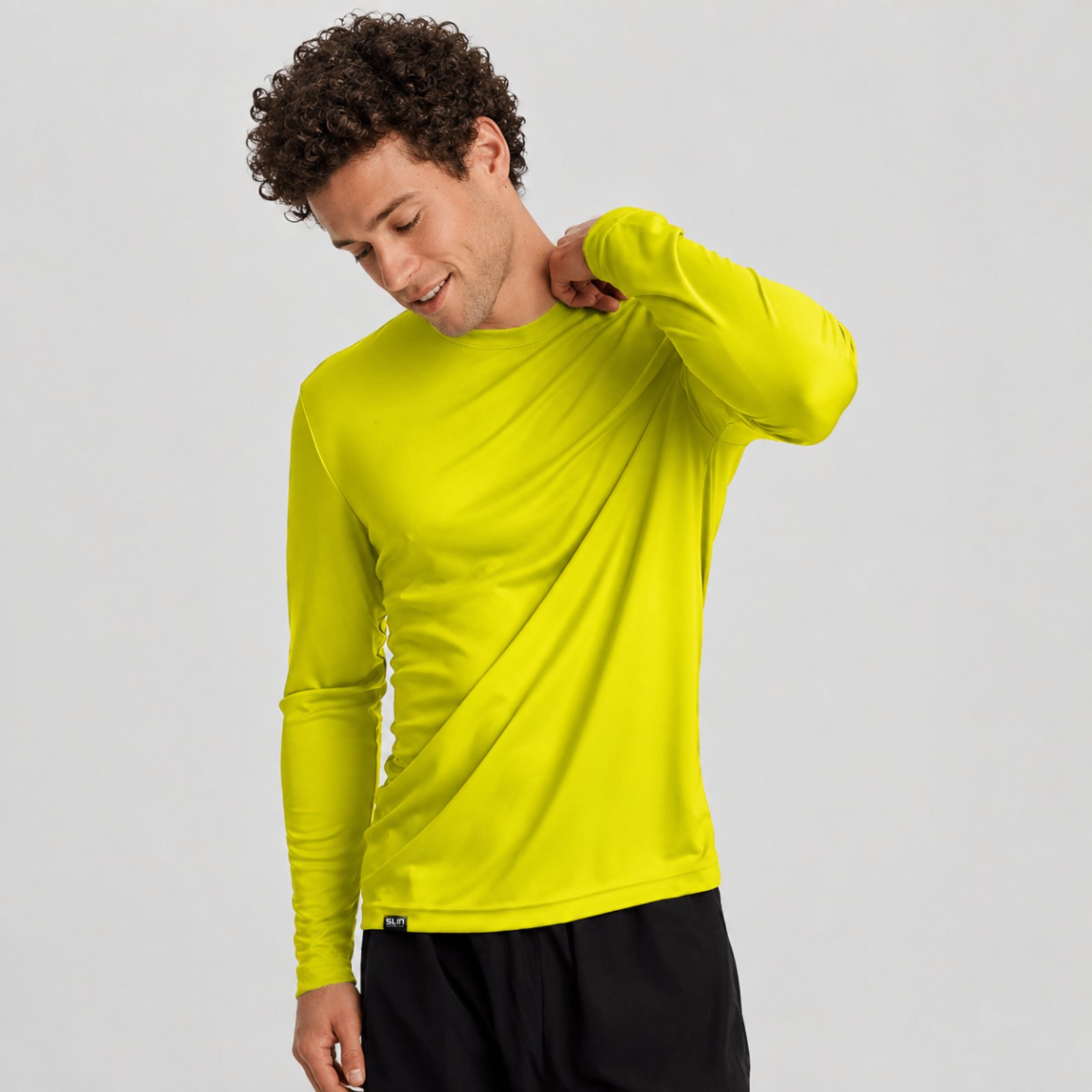 Camiseta Uv Masculino Slim Fitness Proteção Solar Praia - Amarelo