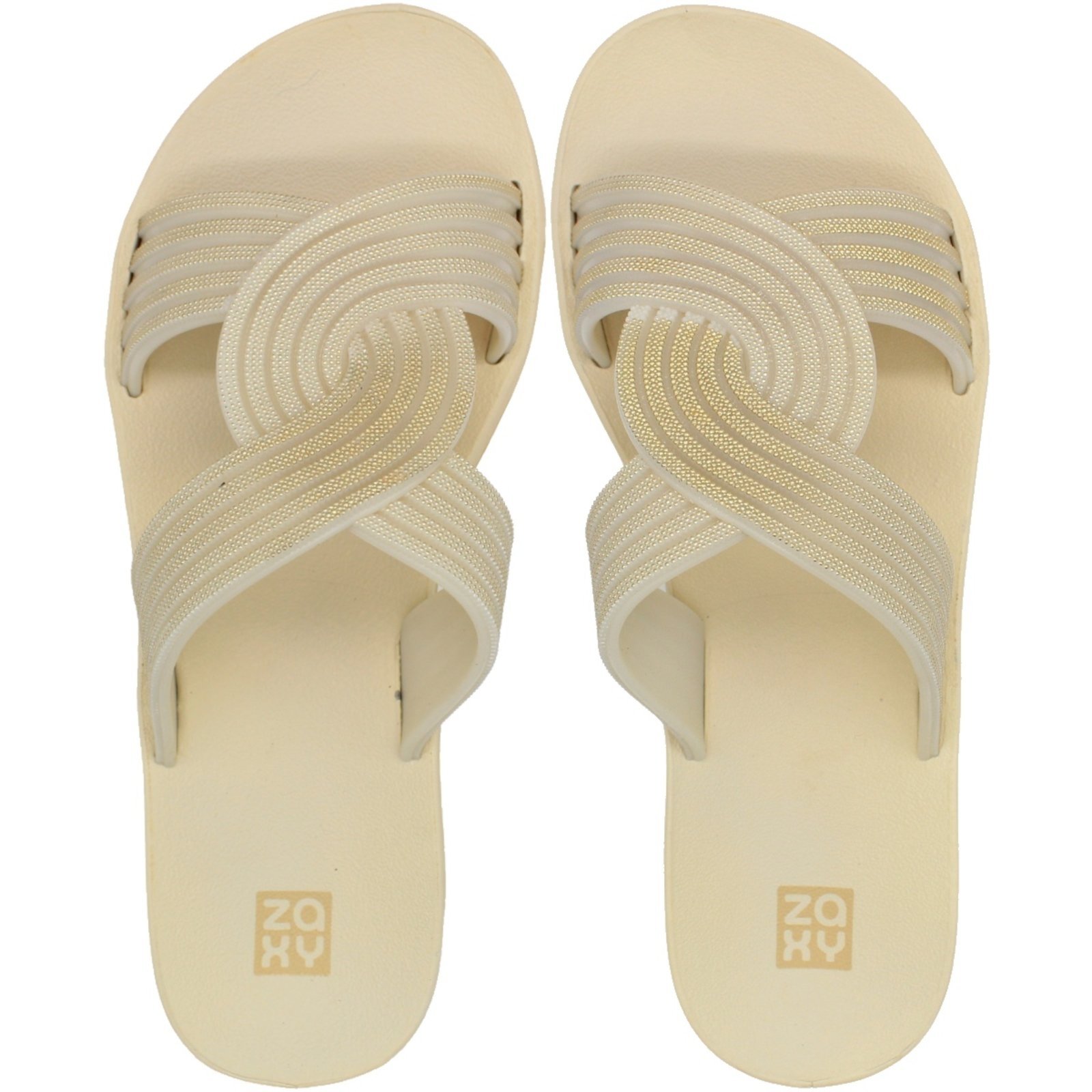 Tamanco Slide Zaxy Rasteiro Chic Tiras Entrelaçada Feminino