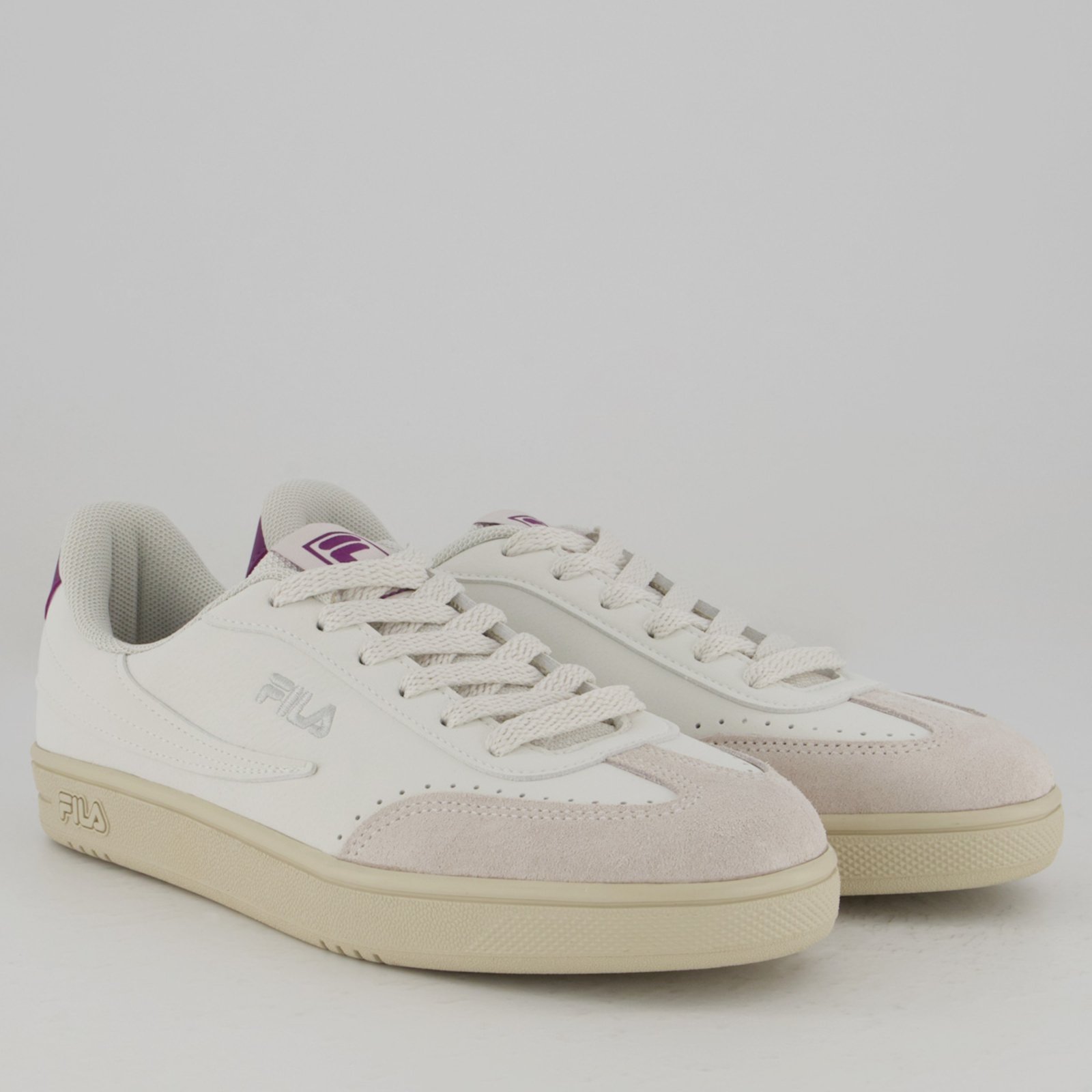 Vista 3 Tênis Fila Court 80 Feminino e Cinza branco Fila branco