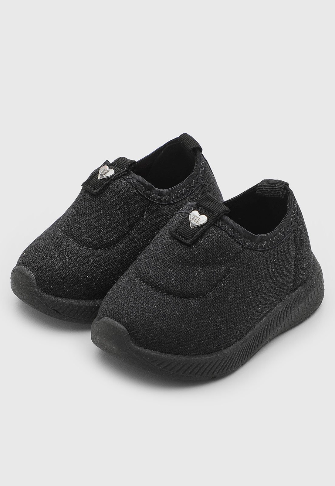 Infantil - Tênis Molekinha Casual Detalhe Metal Preto