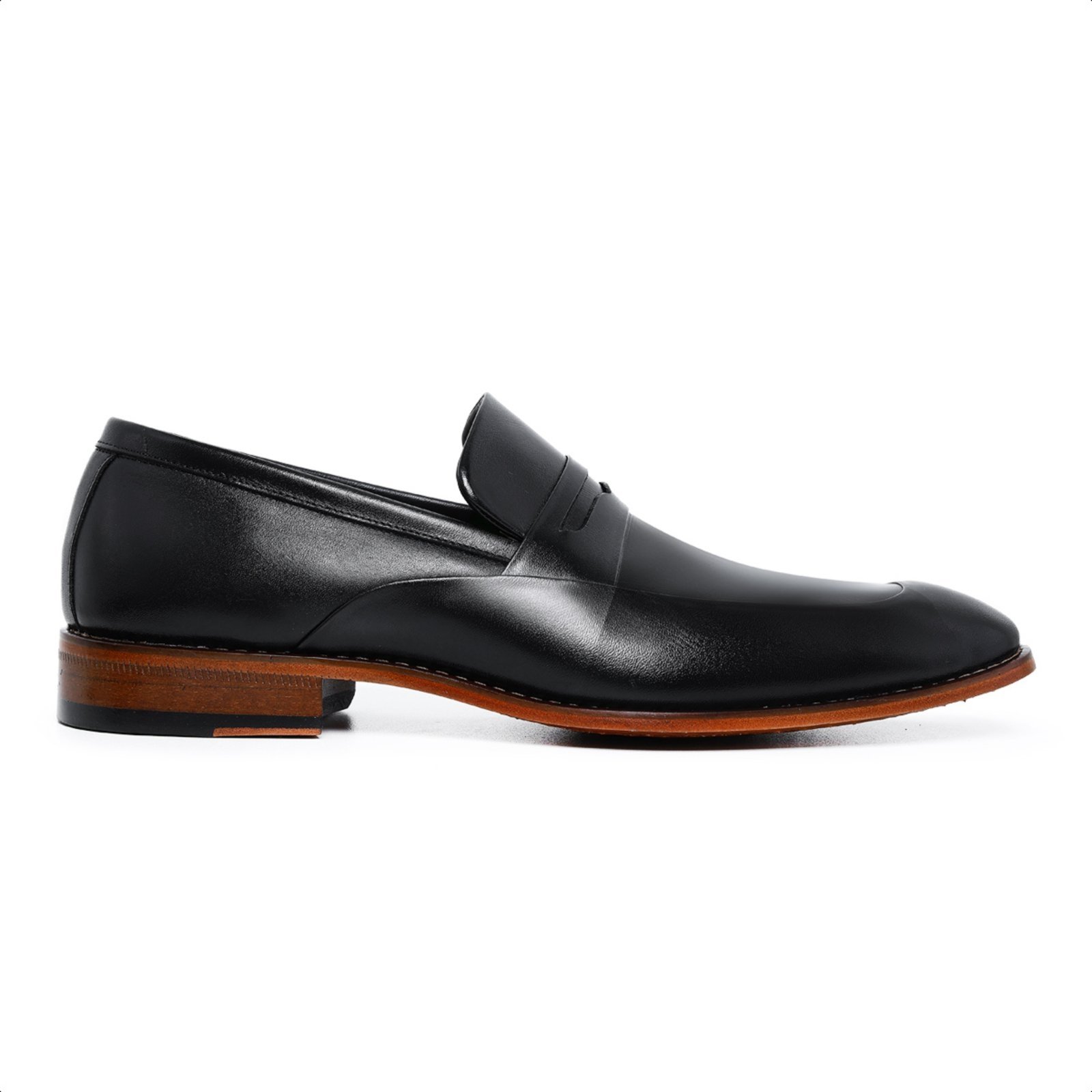 Sapato Loafer Social Desert em Couro Paulo Vieira Homem cor Preto