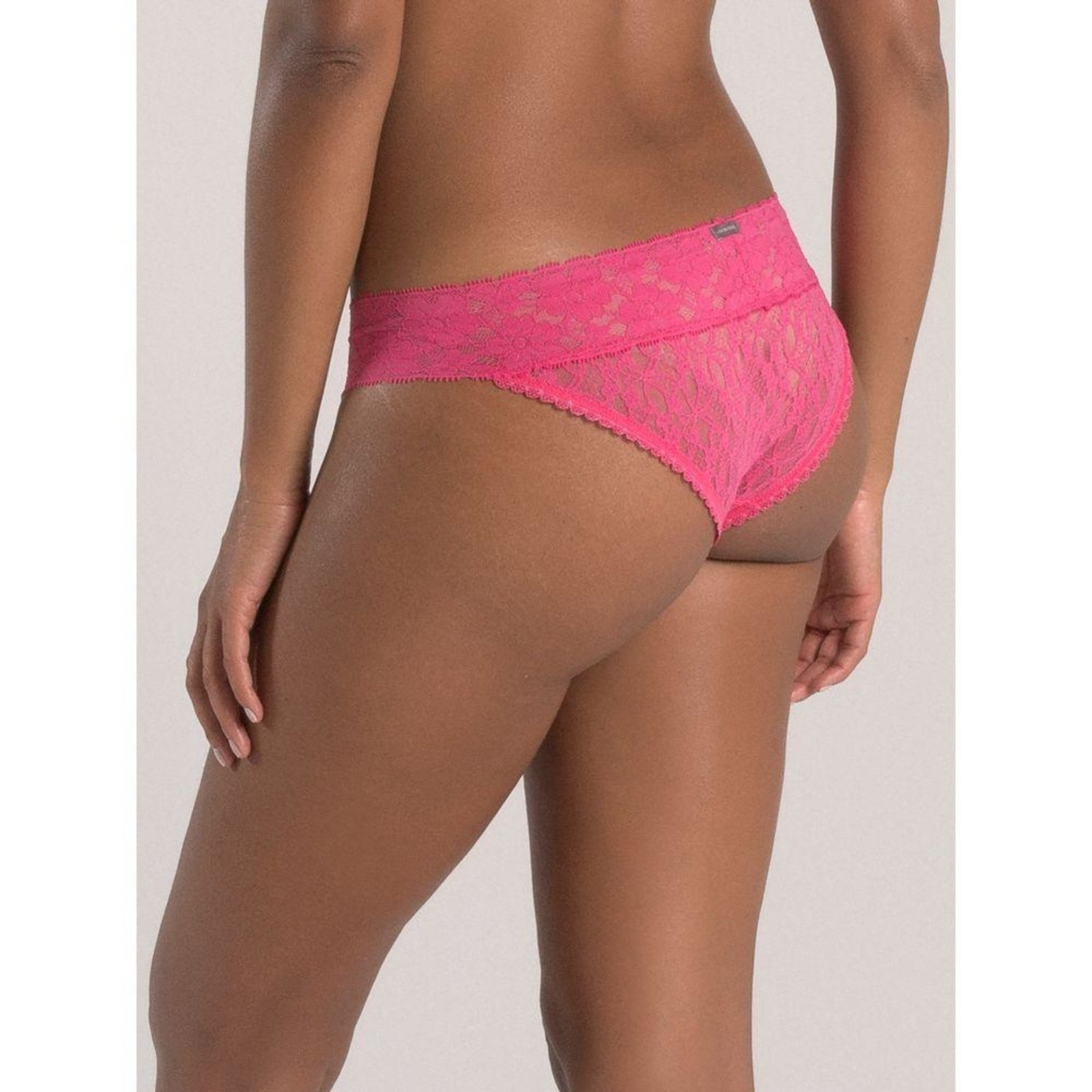 Vista 3 Calcinha Biquíni Renda Sweet Lace Pink Rosa Loungerie rosa pink Loungerie rosa pink