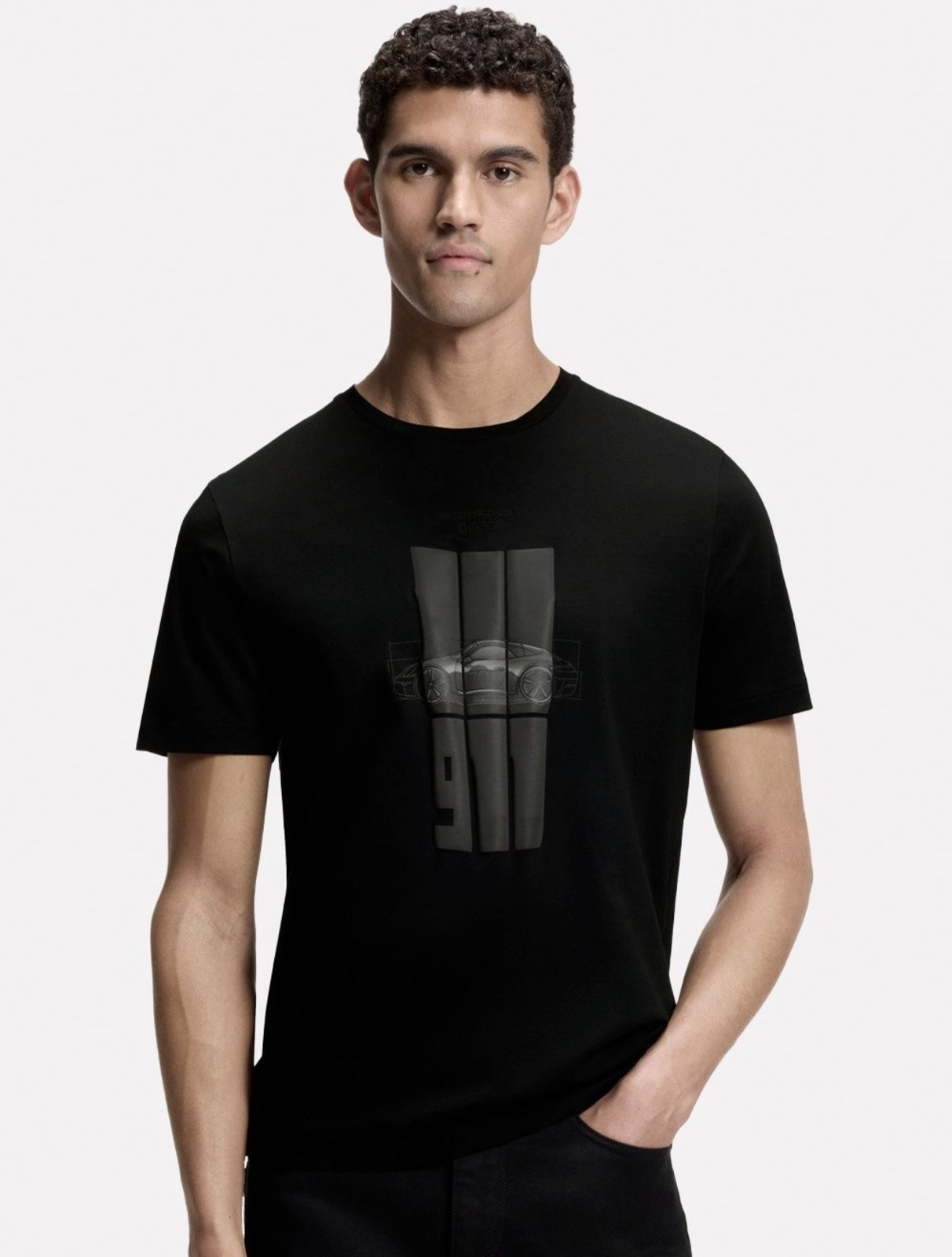 Camiseta Hugo Boss x Porsche Masculina Regular Fit Mercerised TS Spirit 70 Grx