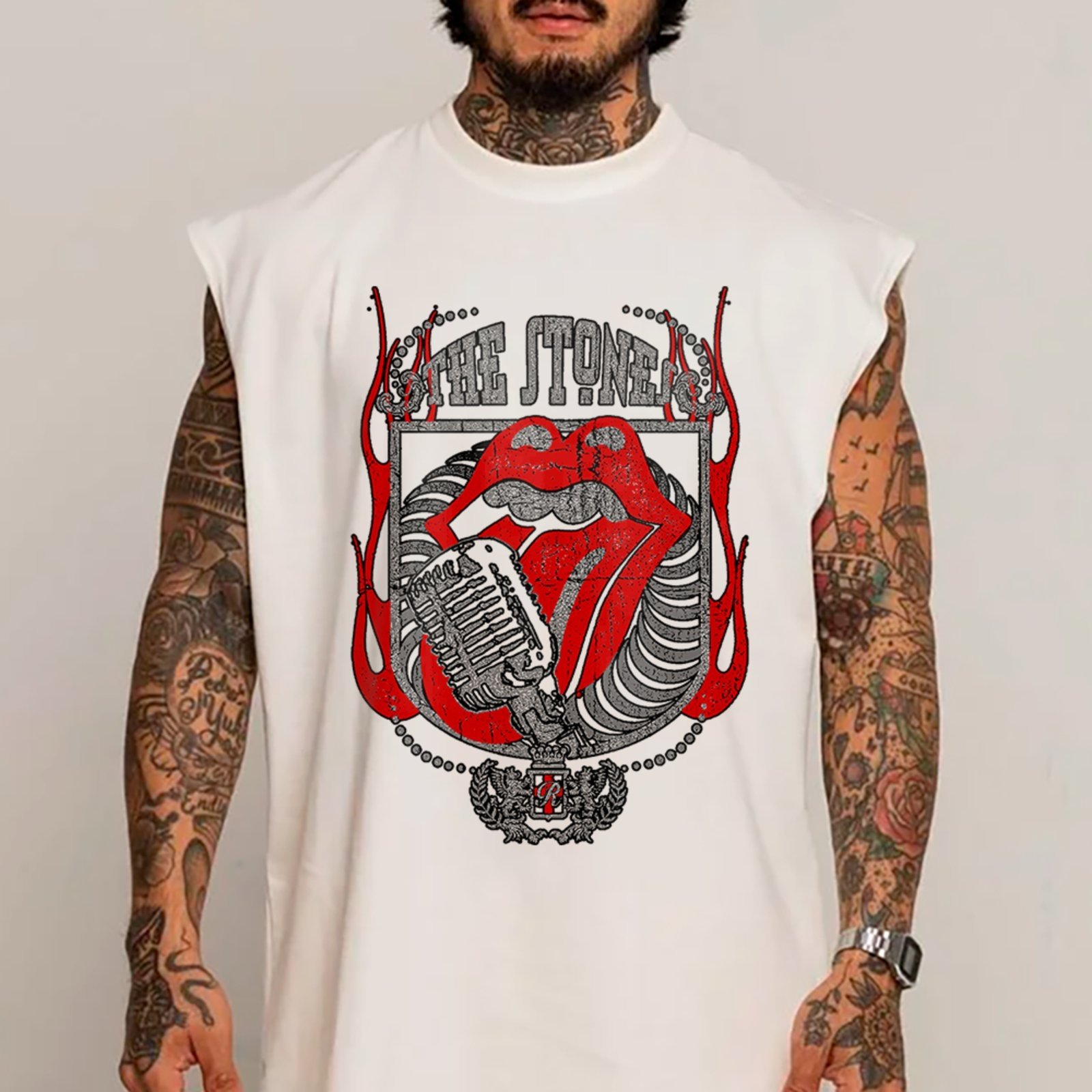 Camiseta Regata Machão Japão Grua Minimalista Street Oriental Branco