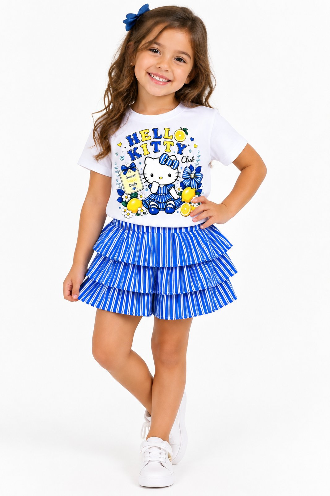 Infantil - Conjunto D Bell Outlet Fashion Hello Kitty Azul Royal