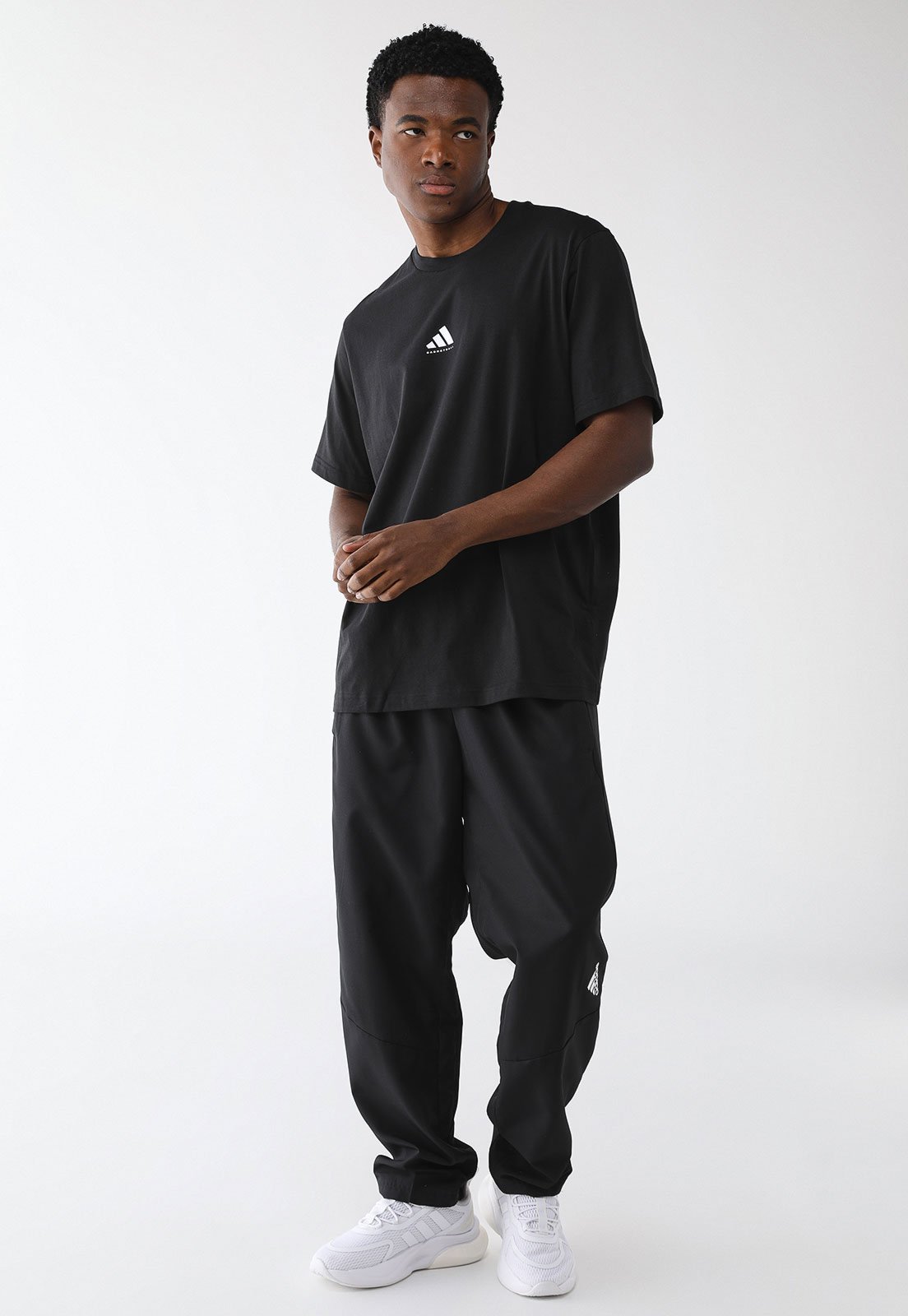 Vista 3 Camiseta adidas Performance Reta Select Foundation Preta preto adidas performance preto