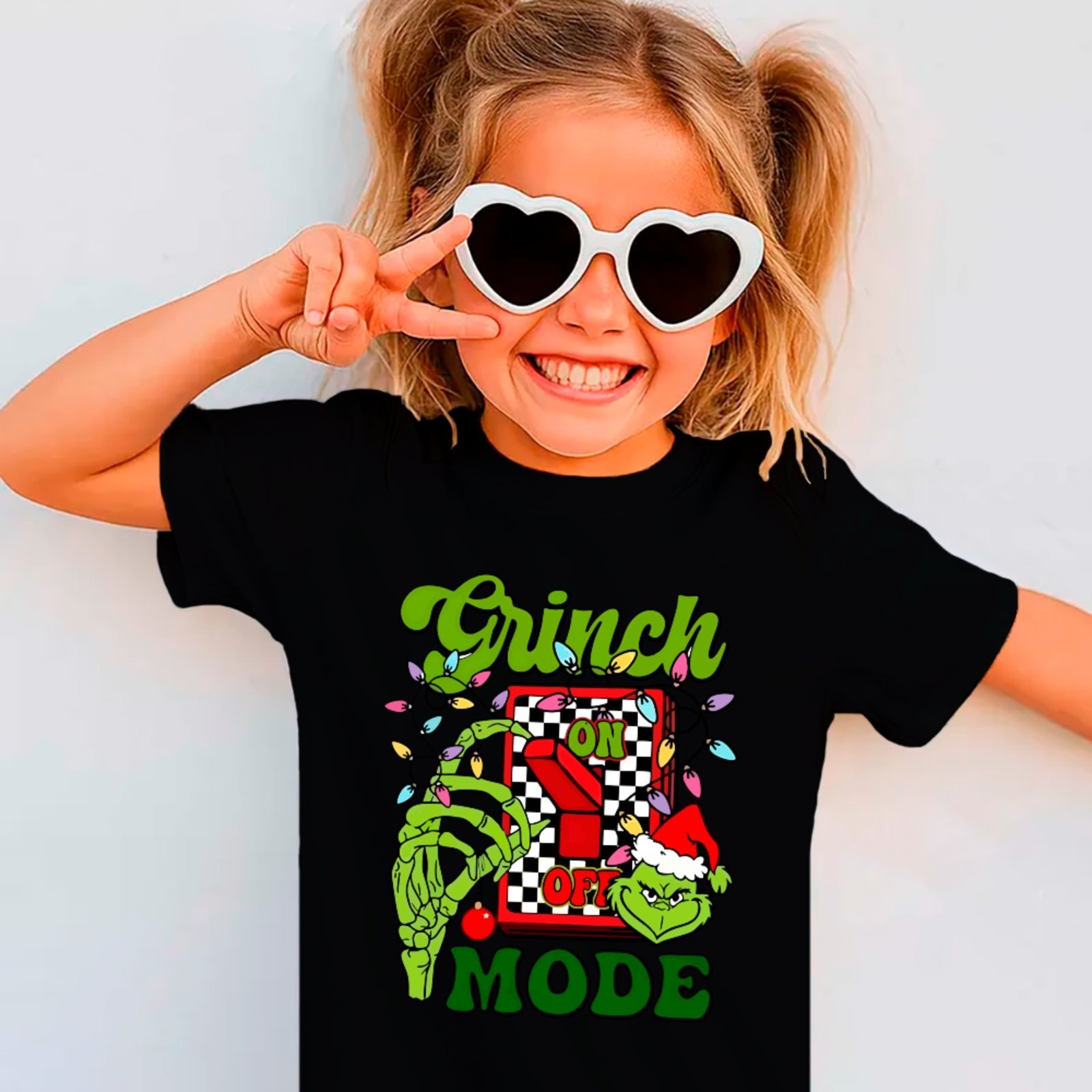 Vista 2 Infantil - Camiseta Ousy Grinch Divertido Natal rosa ousy rosa
