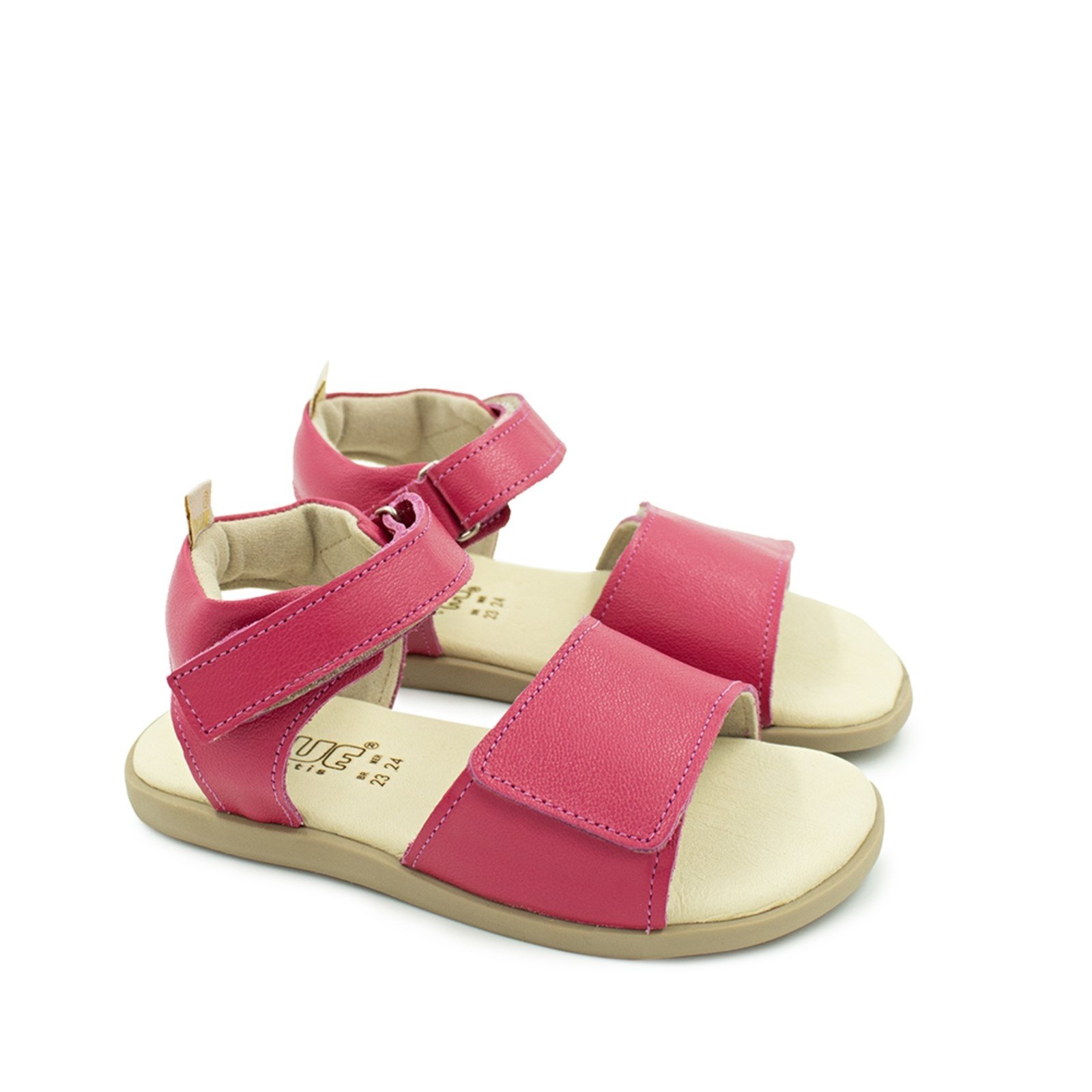Vista 2 Infantil - Sandalia Menina Blue Luana Couro Pink Blue Infantis pink blue