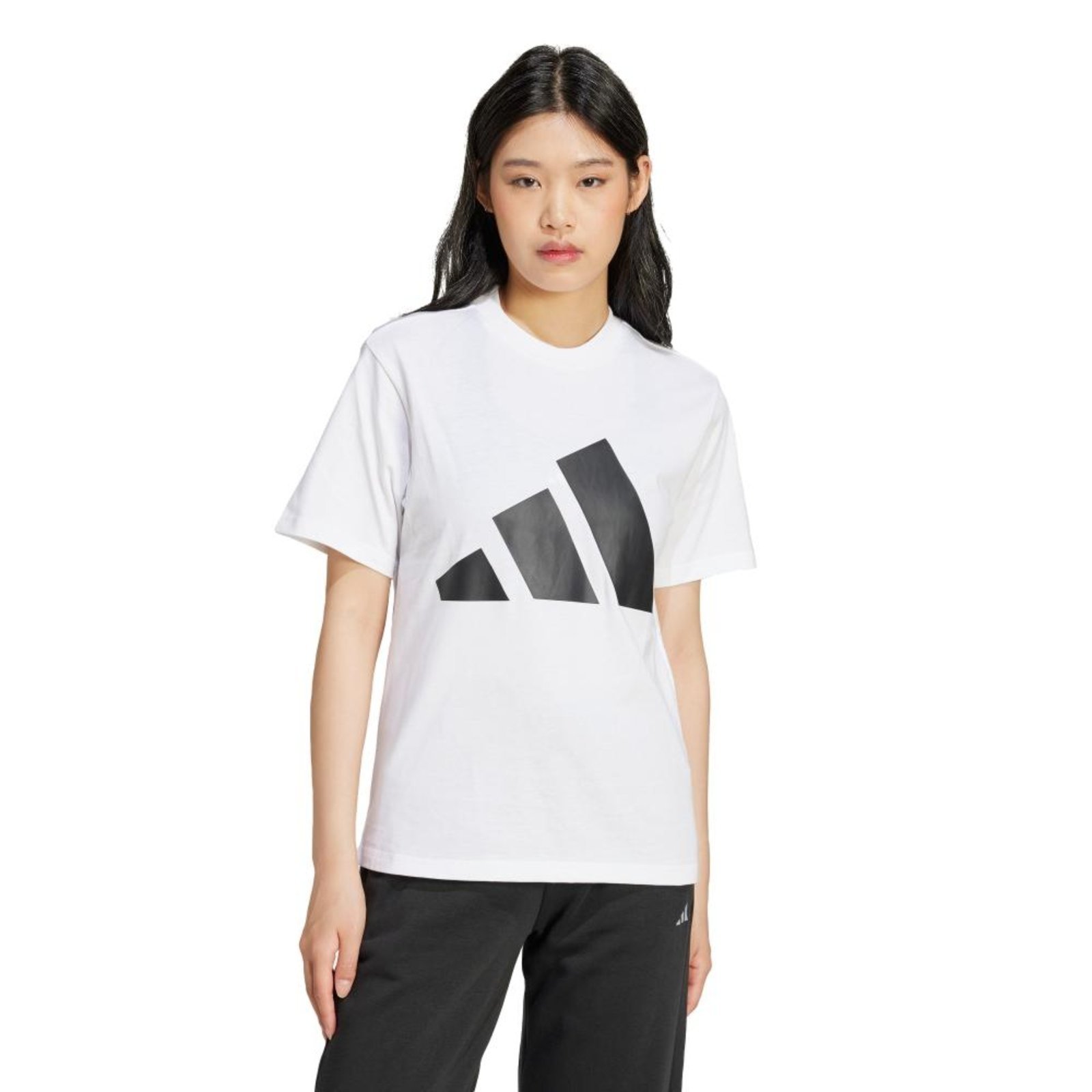 Camiseta Essentials de Algodão com Logotipo Grande adidas Sportswear Branco