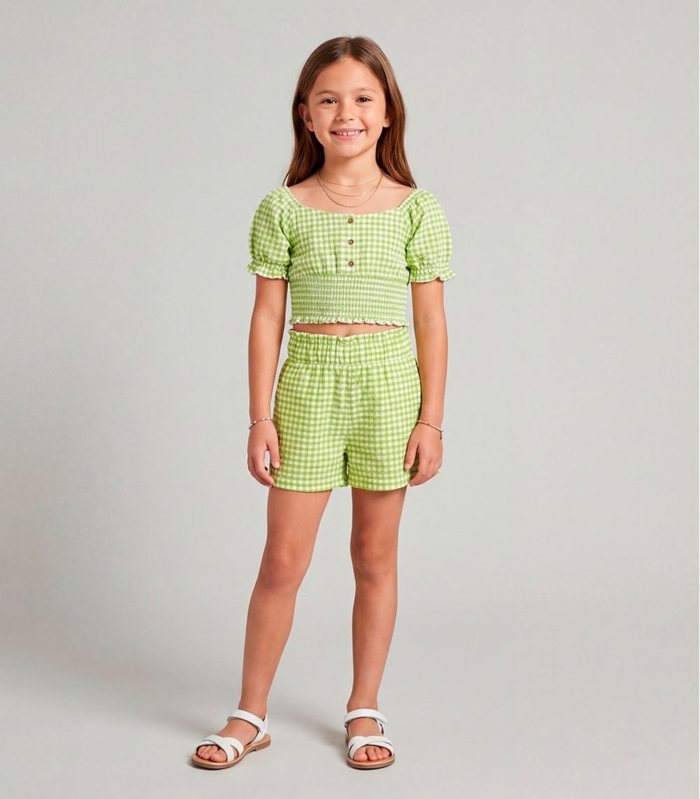 Infantil - Conjunto Menina Blusa com Shorts Trick Nick Verde