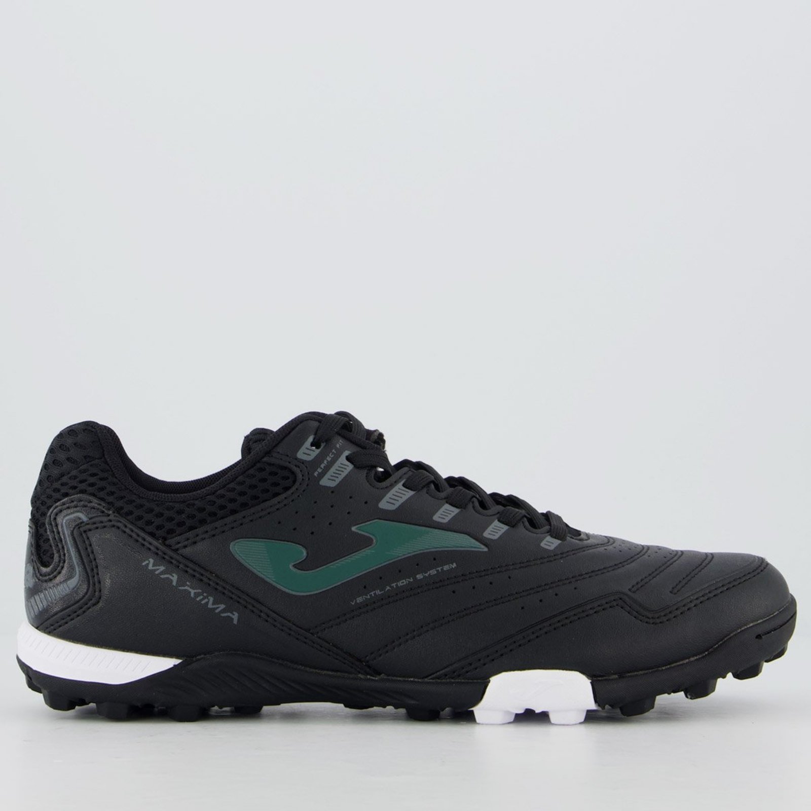 Chuteira Joma Maxima Society Preto e Verde