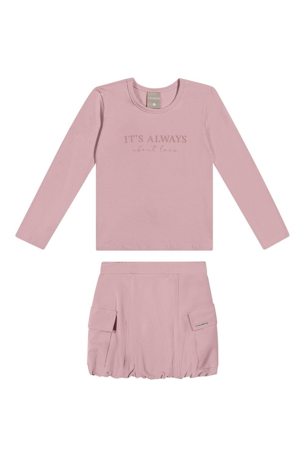 Infantil - Conjunto Menina Balonê Colorittá Rosa