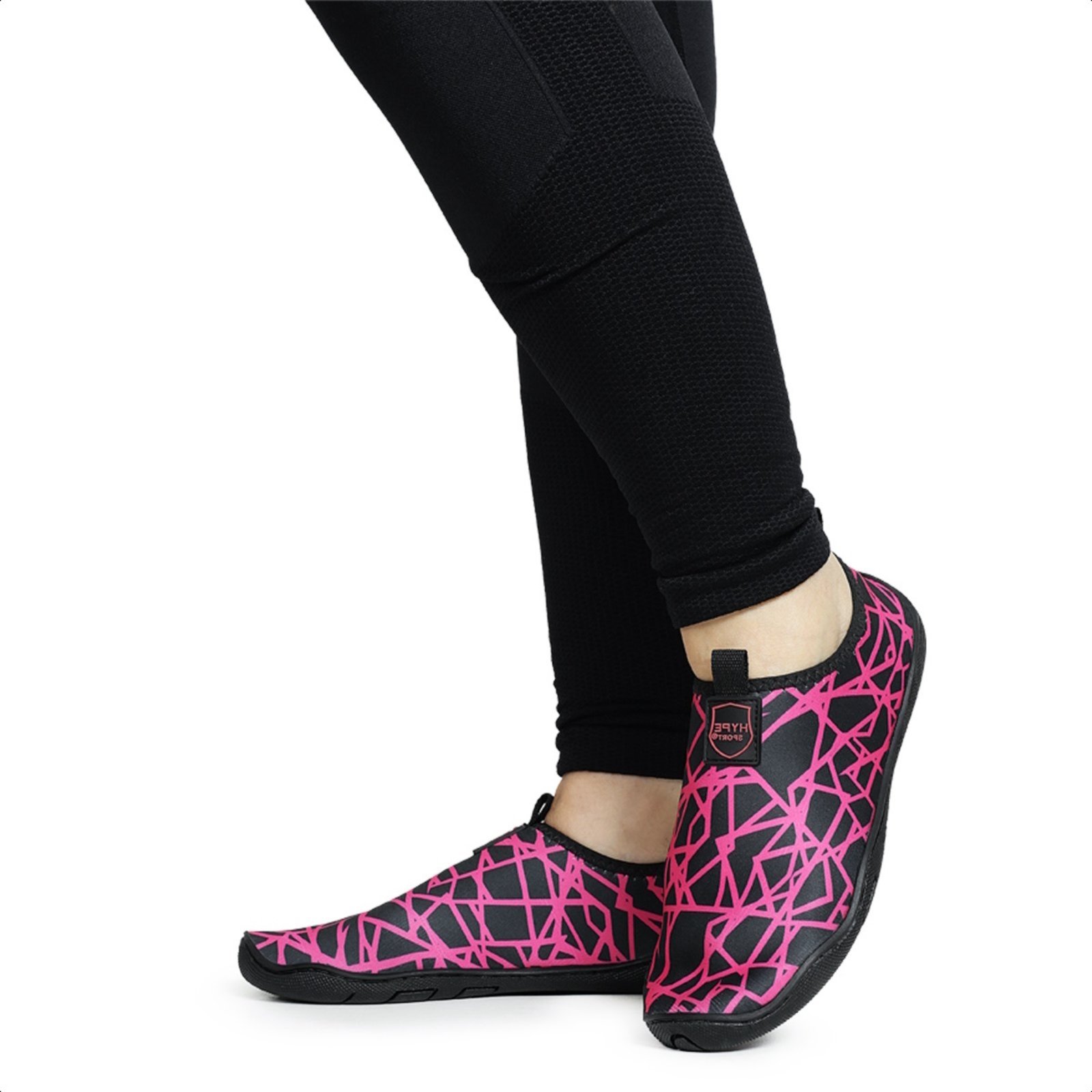 Vista 2 Sapatilha Aquatica Feminina Nautica Praia Pesca Leve Flexível rosa rosa