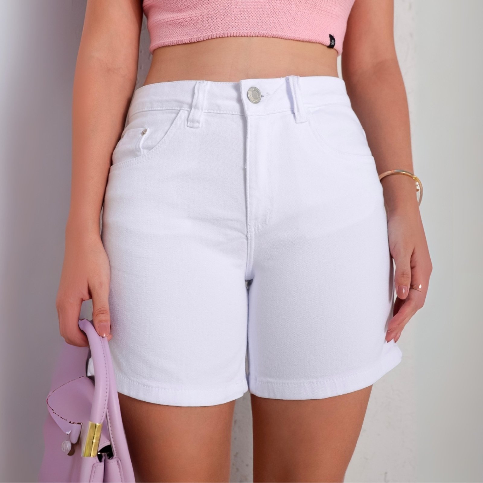 Shorts Color Boyfriend Coxa Feminino Revanche Mehsana
