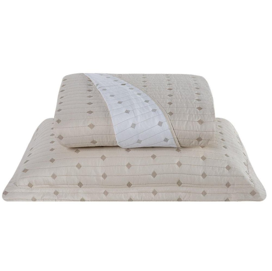 Cobre Leito Solteiro Decor Bordado 200 Fios 2 Peças - Avela - Hipercal 100% Poliéster
