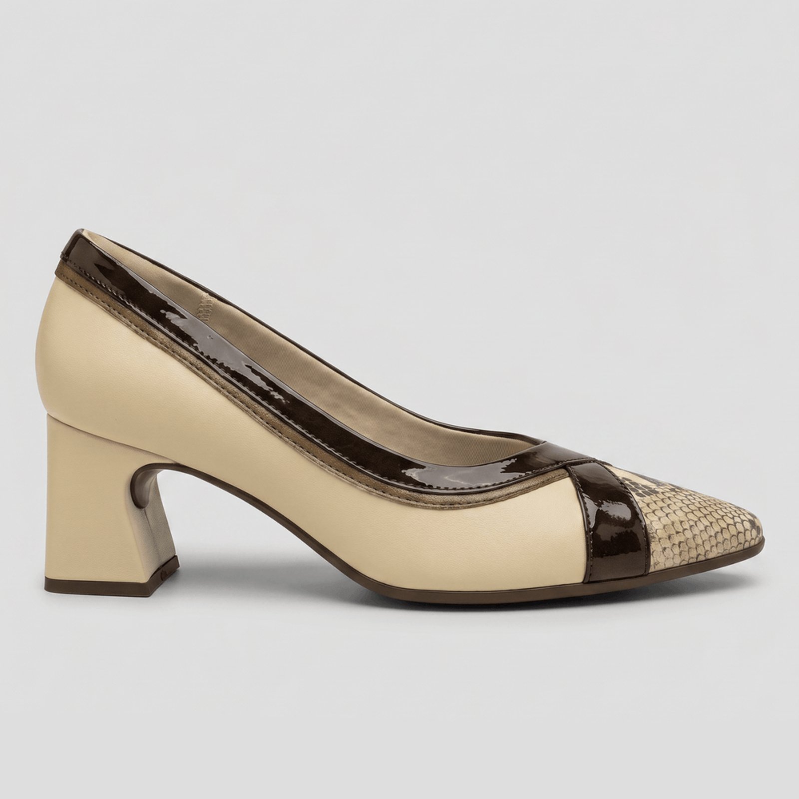 Scarpin Irene Salto Alto Brule com Cacau