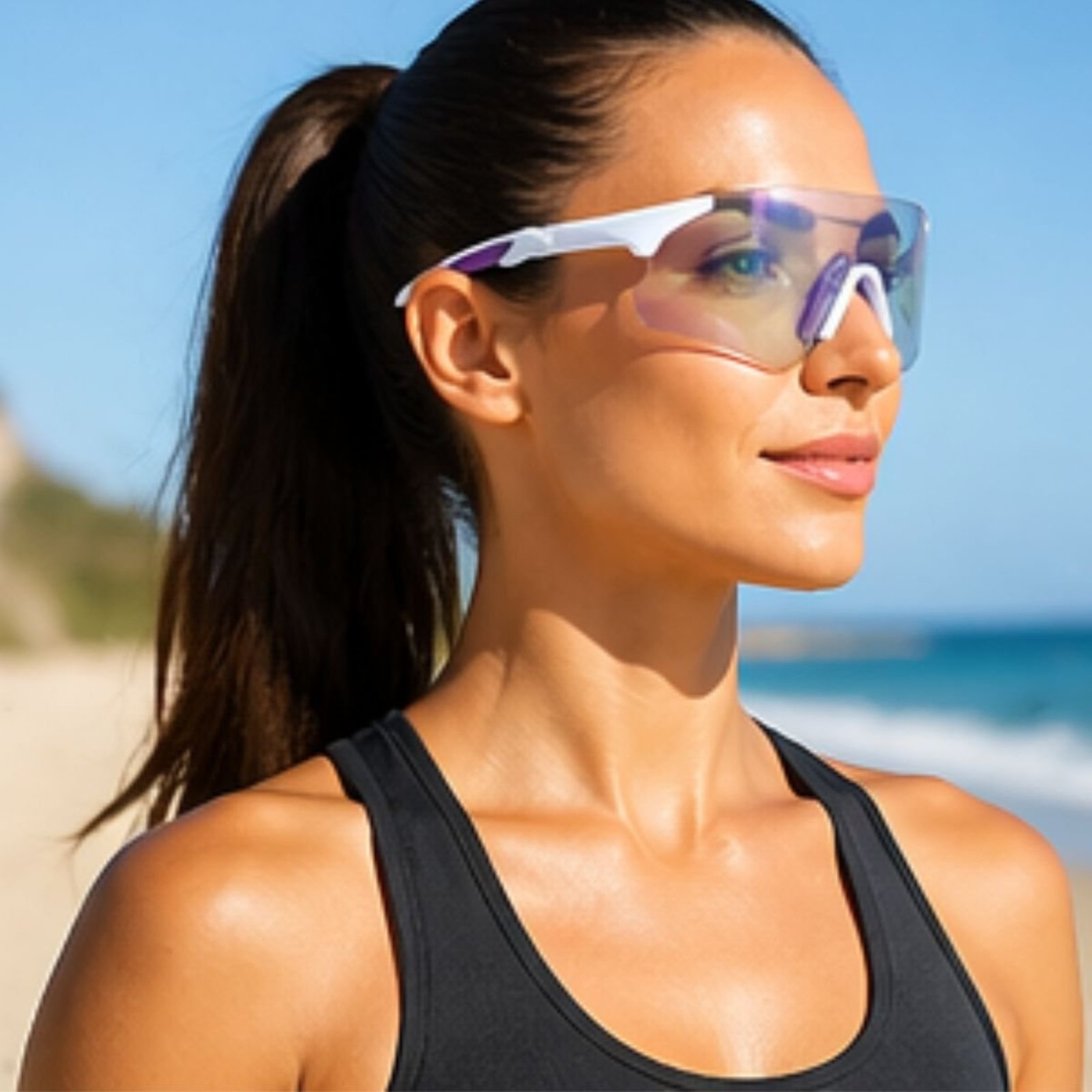 Óculos de Sol Fotocromático Esportivo Shield UV400 Ciclismo Corrida