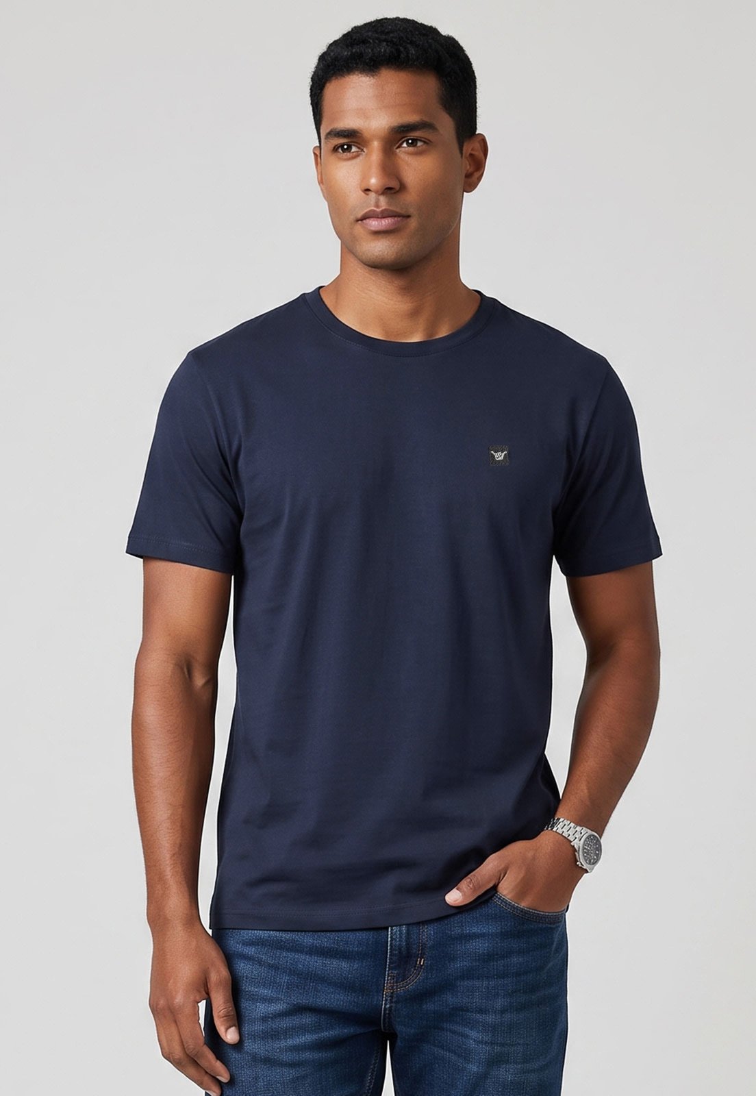 Camiseta Masculina Hang Loose Silk Mini Azul Escuro