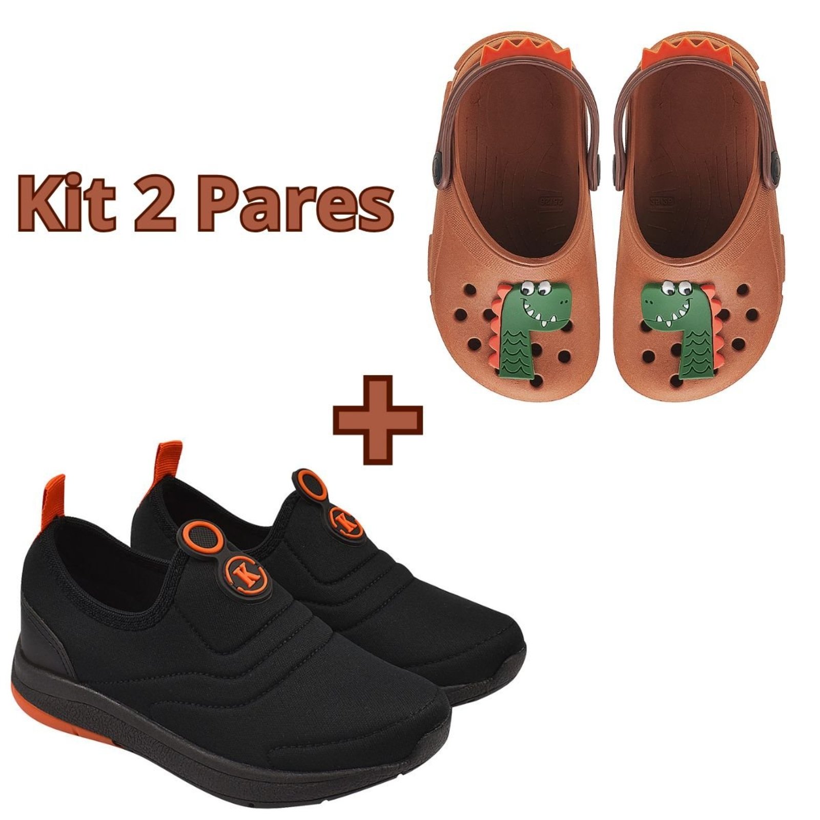 Infantil - Kit Calce Fácil + Sandália Dinossauro tep