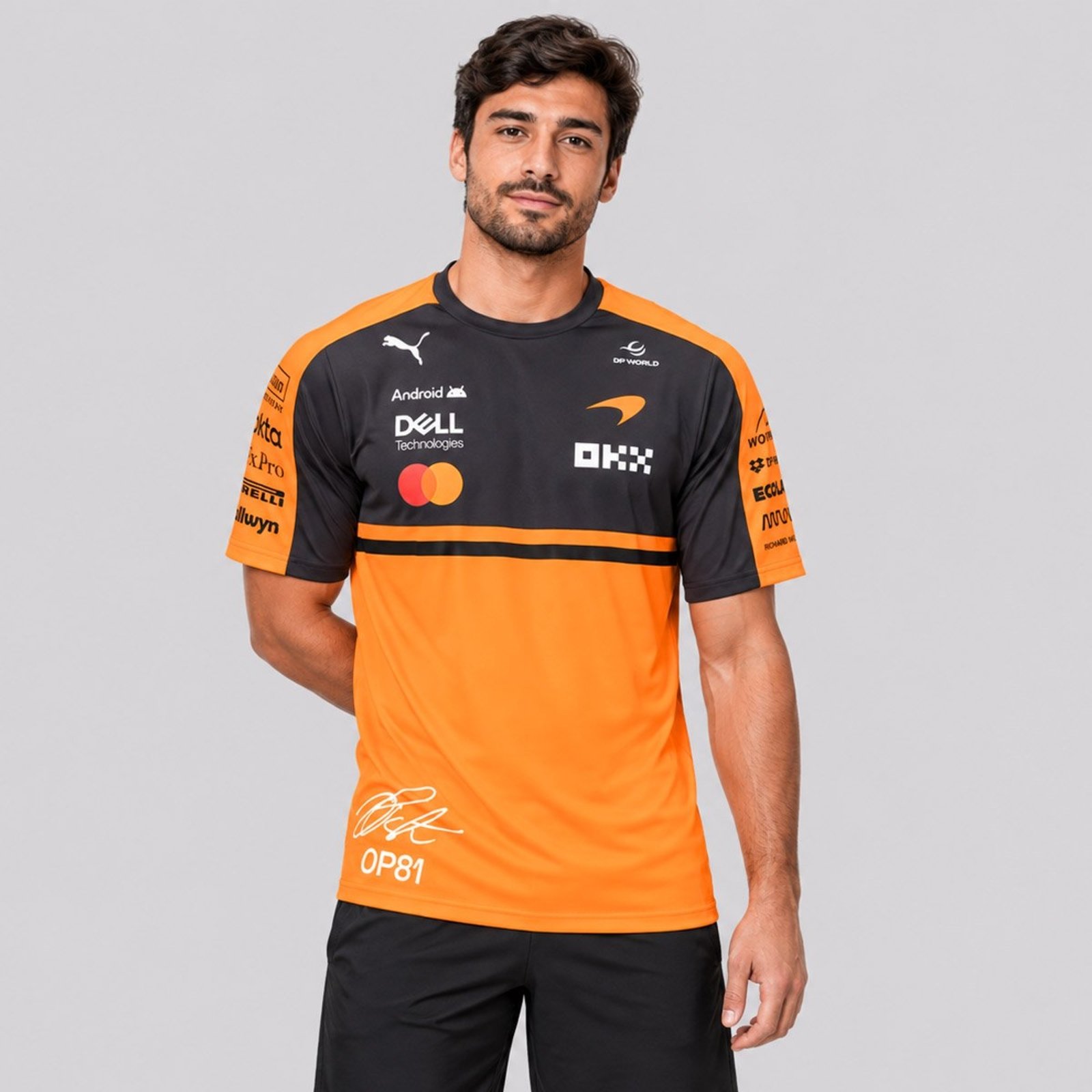 Camiseta Puma McLaren Replica Piastri Tee Laranja