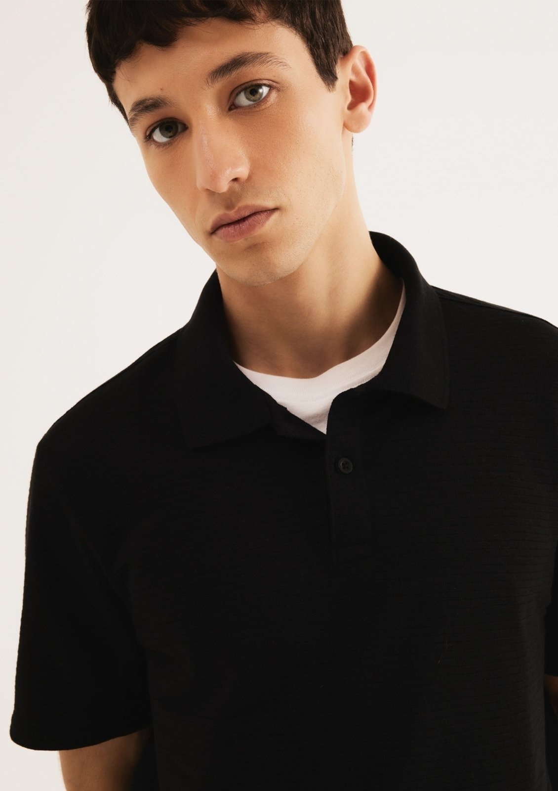 Polo Masculina Regular Texturizada Hering