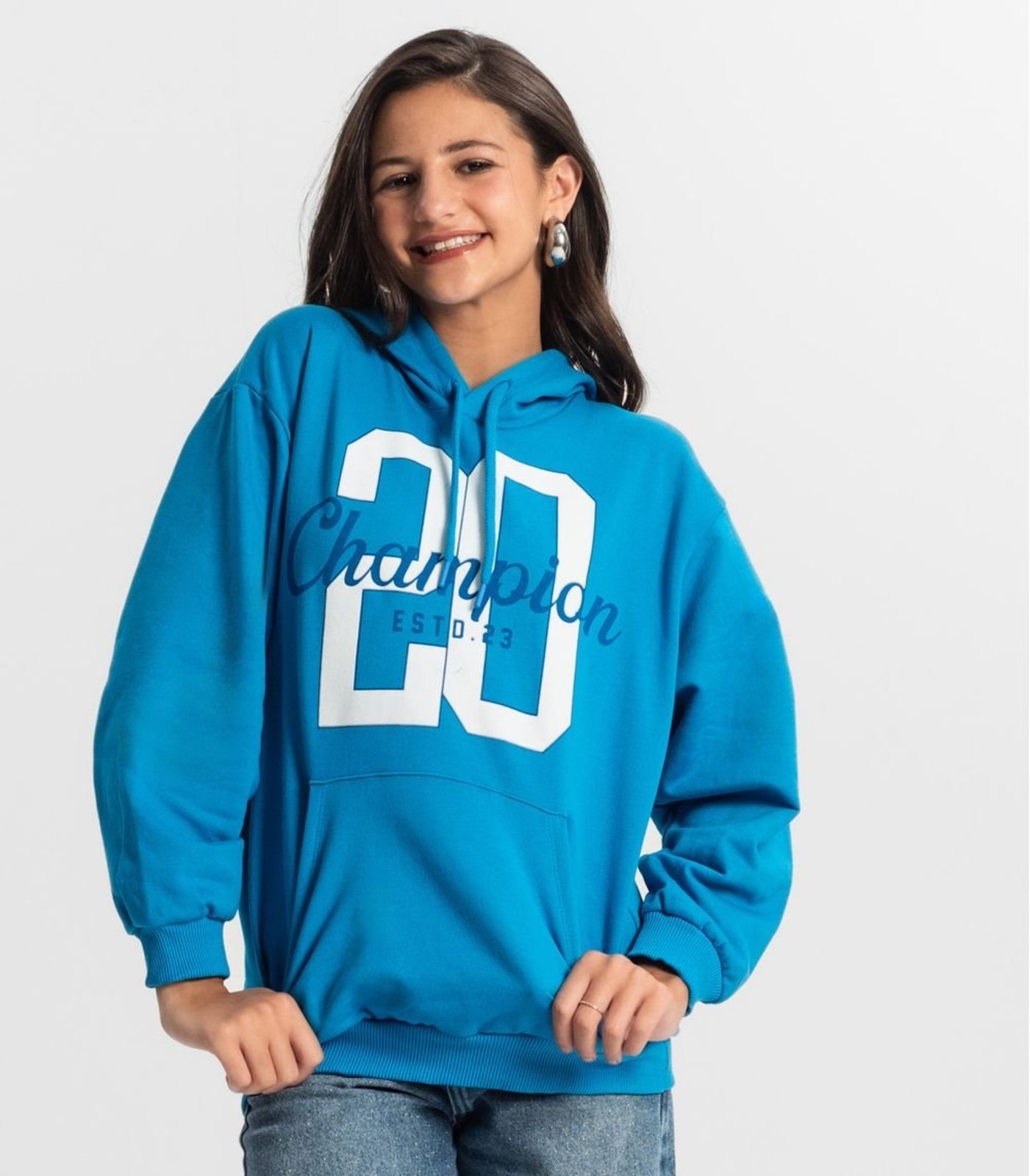 Infantil - Moletom Juvenil Feminina Minty Azul