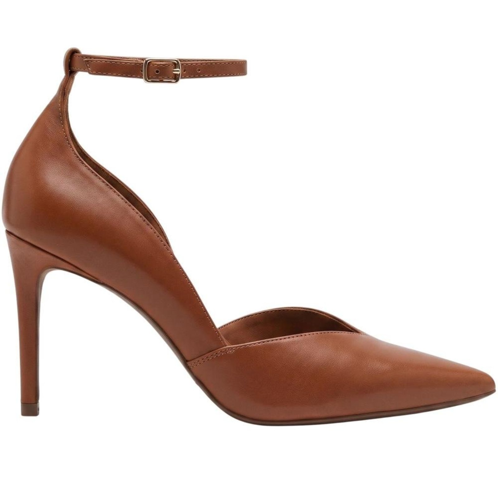Scarpin Feminino com Fivela Zariff 885027 Marrom Incolor