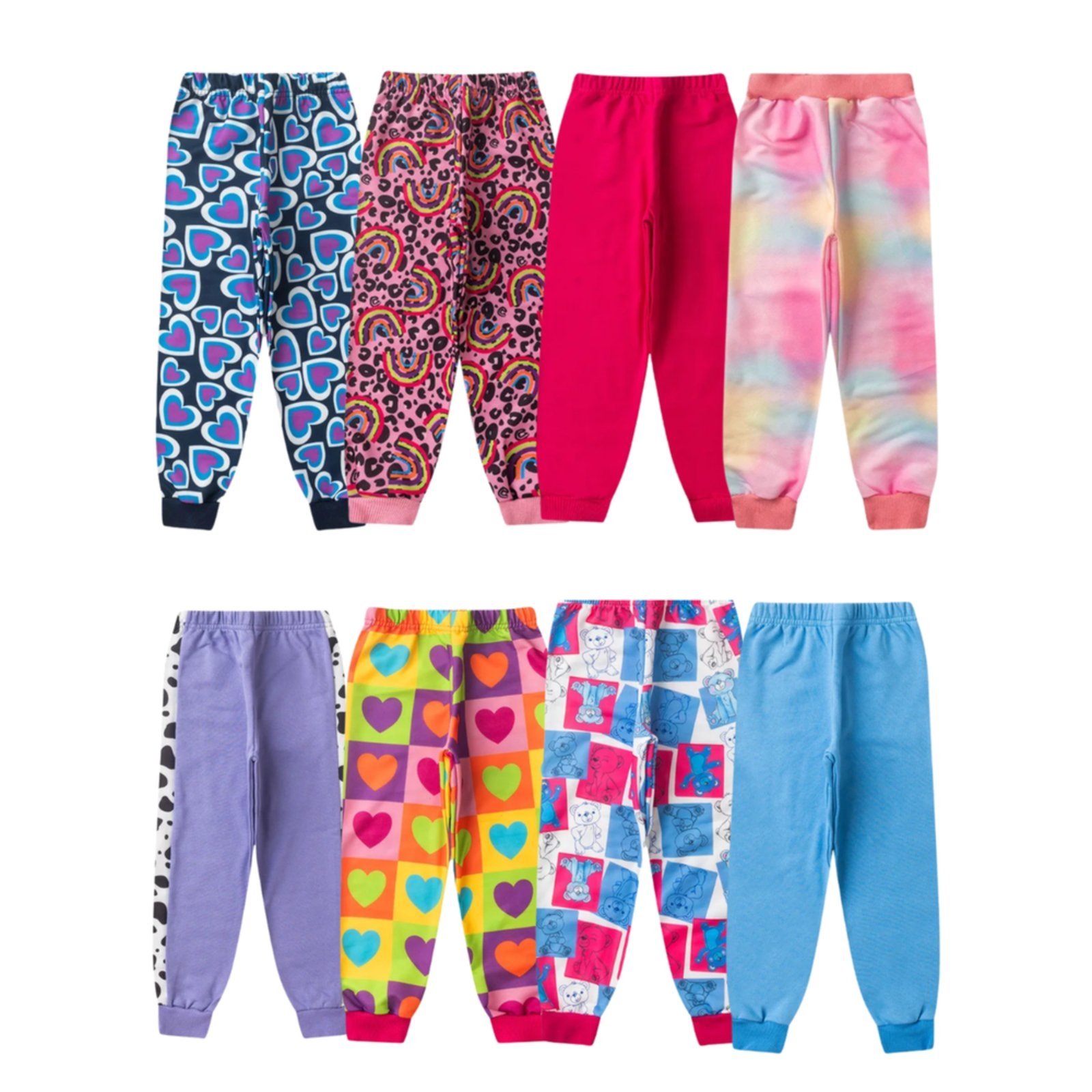 Vista 3 Infantil - Calça Molekada Menina Sortido em Moletom Felpado multicolorido Molekada multicolorido