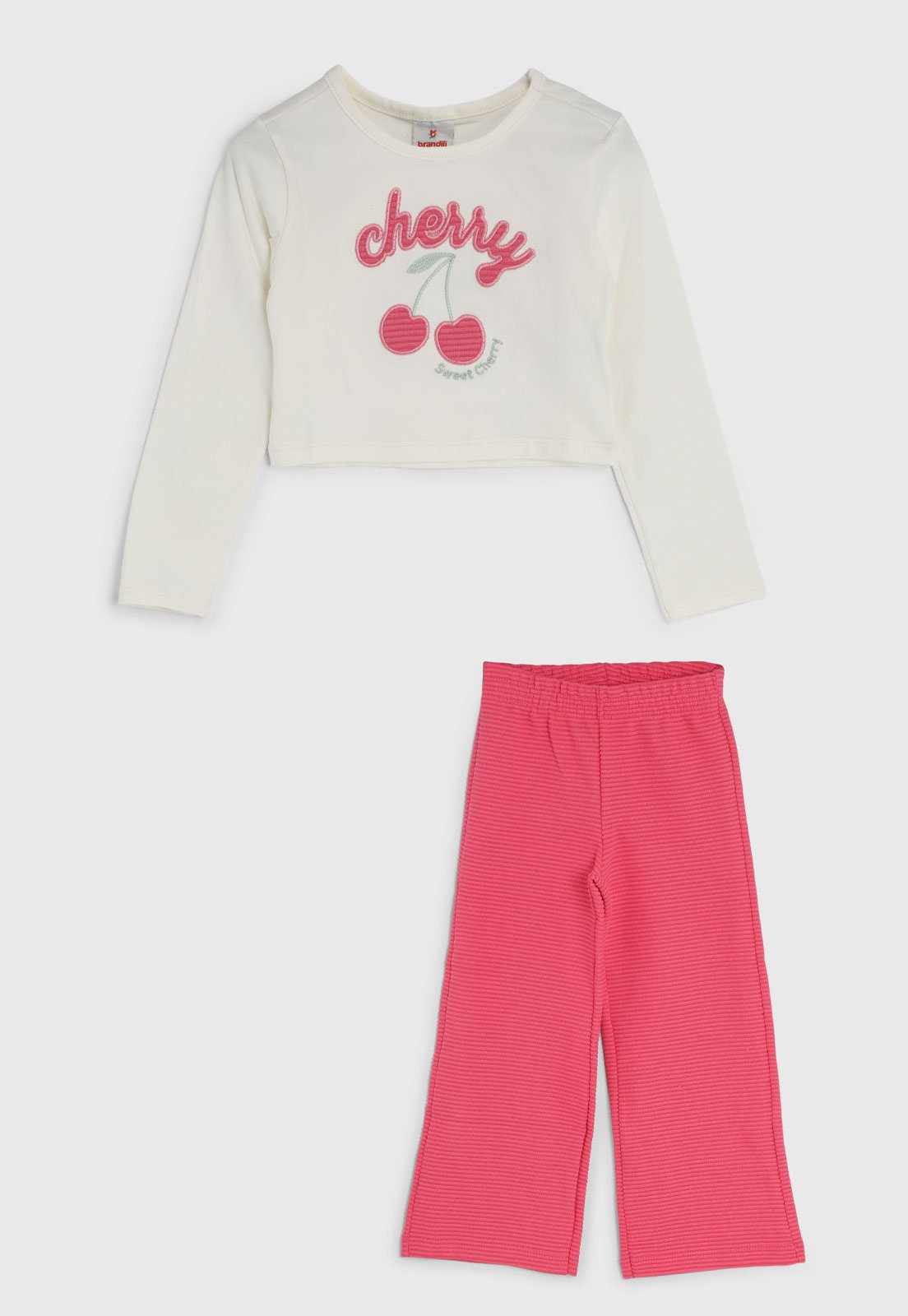 Infantil - Conjunto Brandili Estampa Cherry Rosa