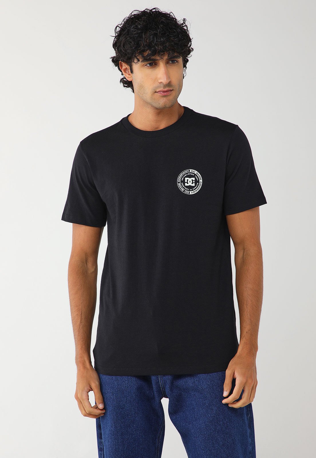 Camiseta Masculina DC Shoes Corpo FB Preta
