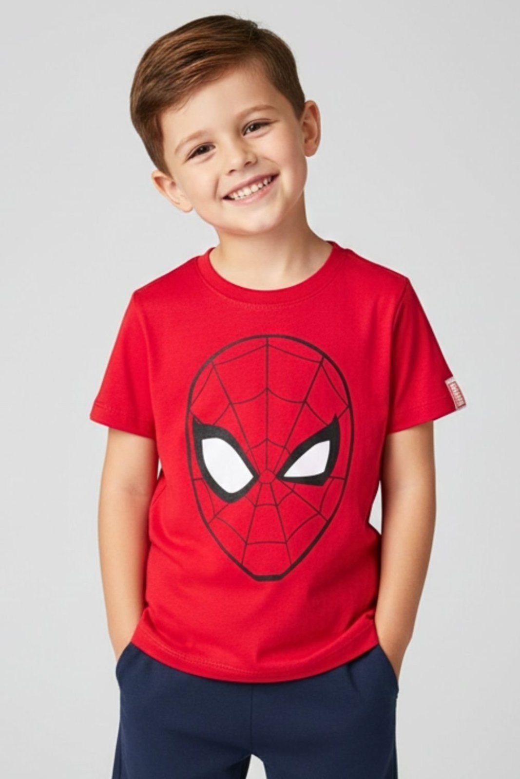 Vista 2 Infantil - Camiseta Disney Masculina Homem Aranha Marvel vermelho Marvel vermelho