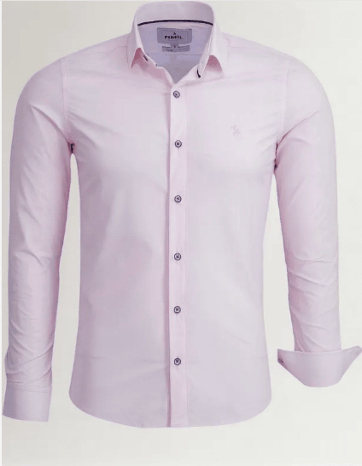Camisa Social Amil Linked Tecido Poliamida Com Elastano Não Amassa Manga Longa Luxo Rosa