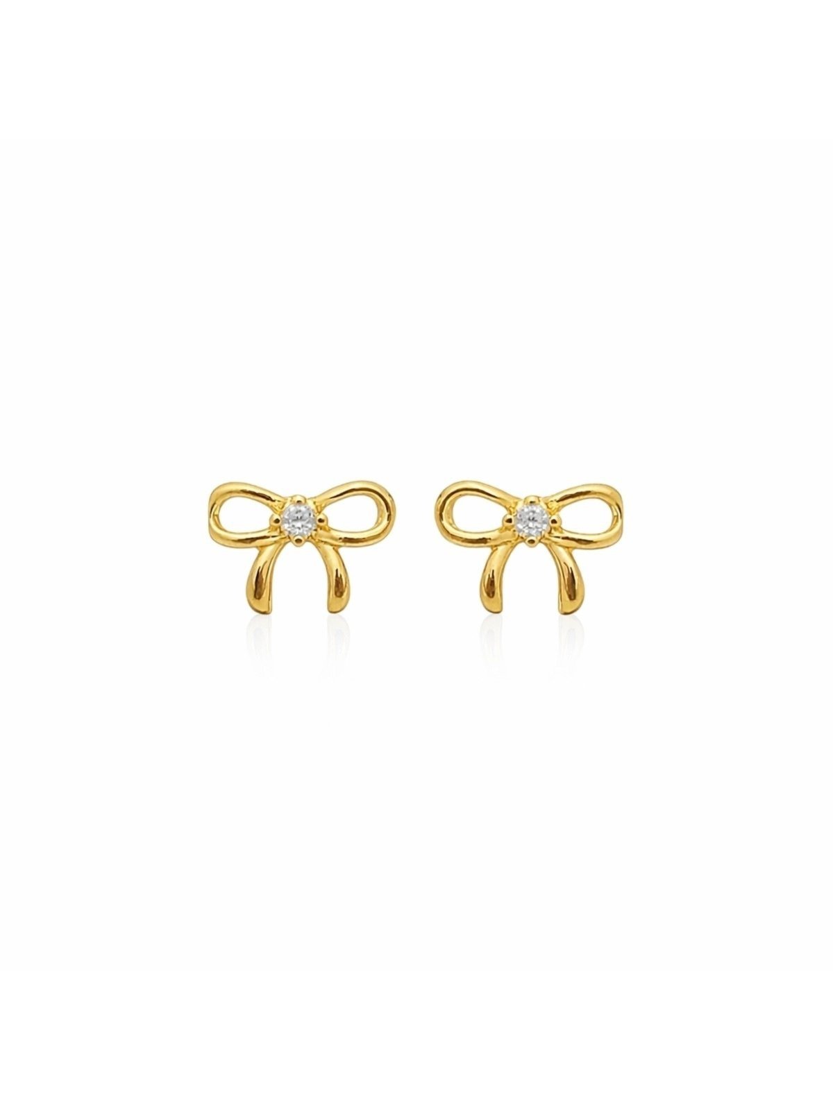 Brinco Laço PP Banhado a Ouro 18k