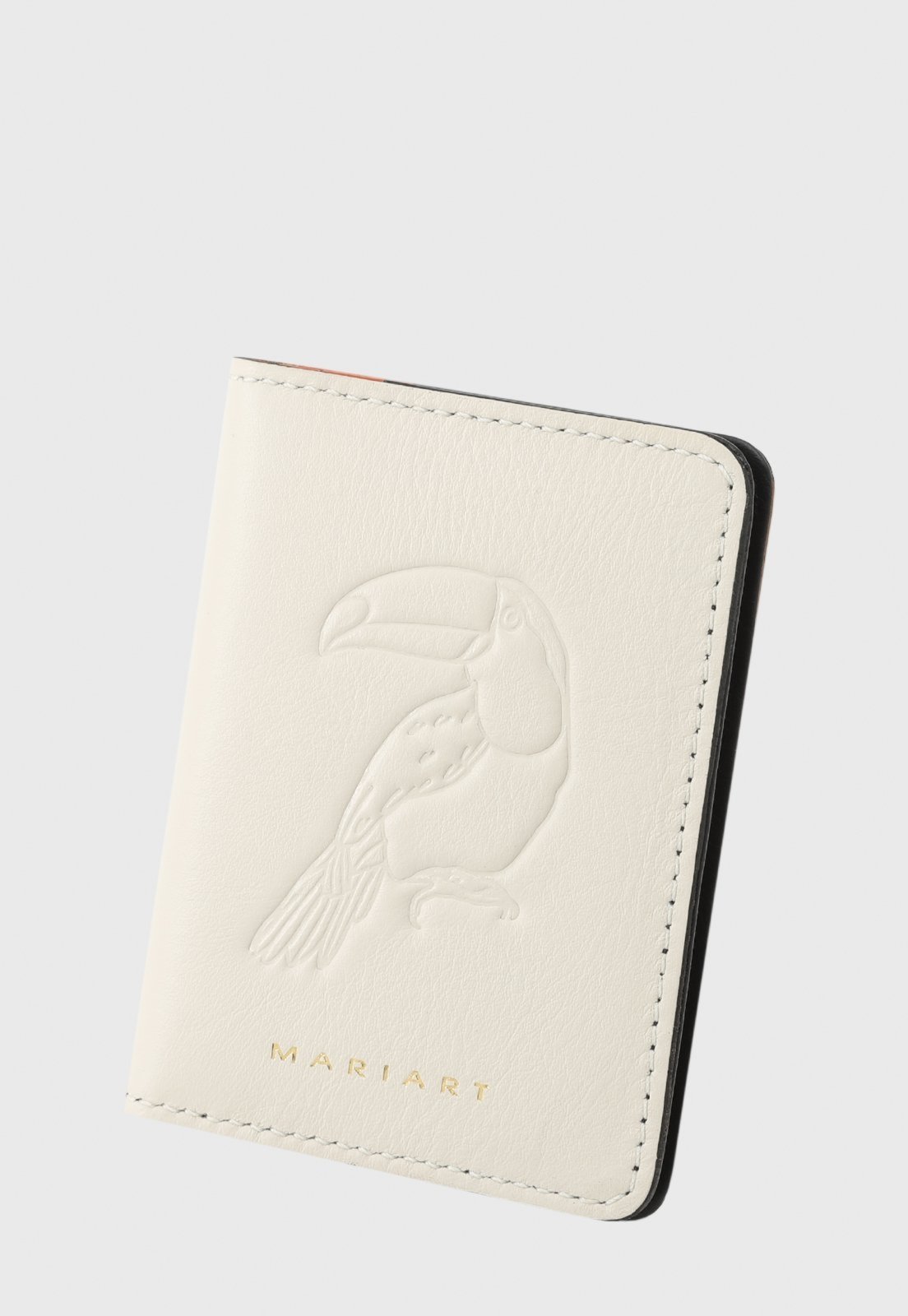 Carteira Couro Mariart Fauna Branco Tucano