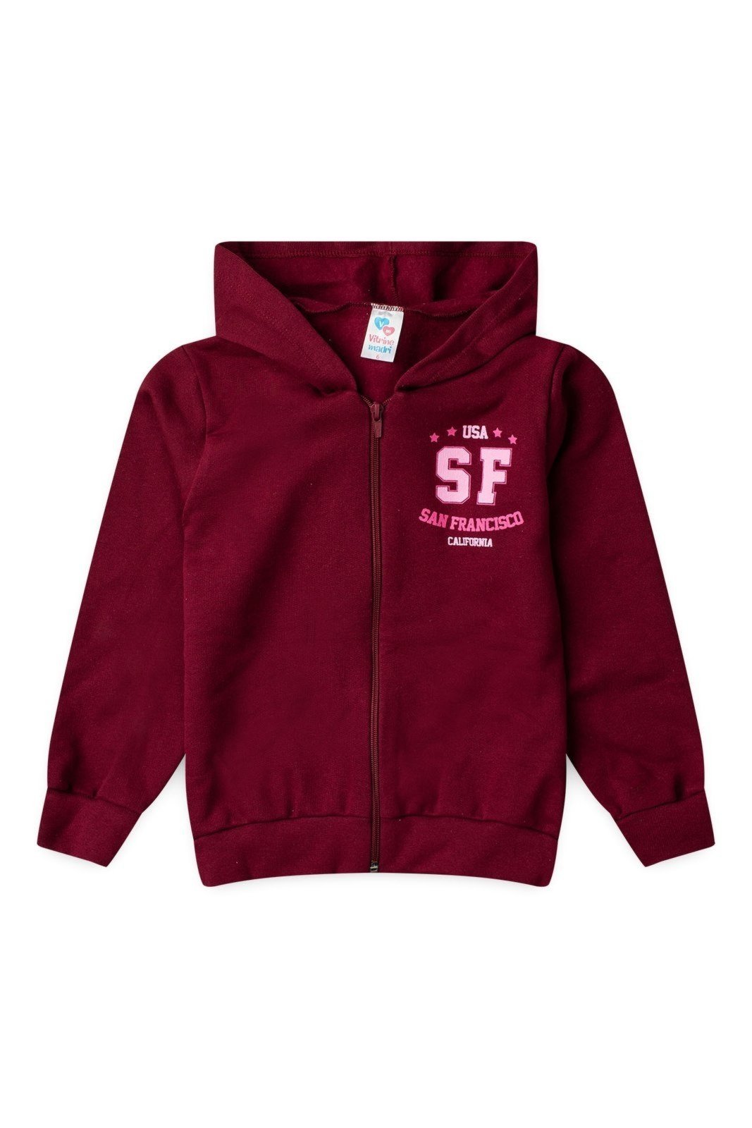 Infantil - Jaqueta Moletom Menina c/ Capuz e Zíper San Francisco