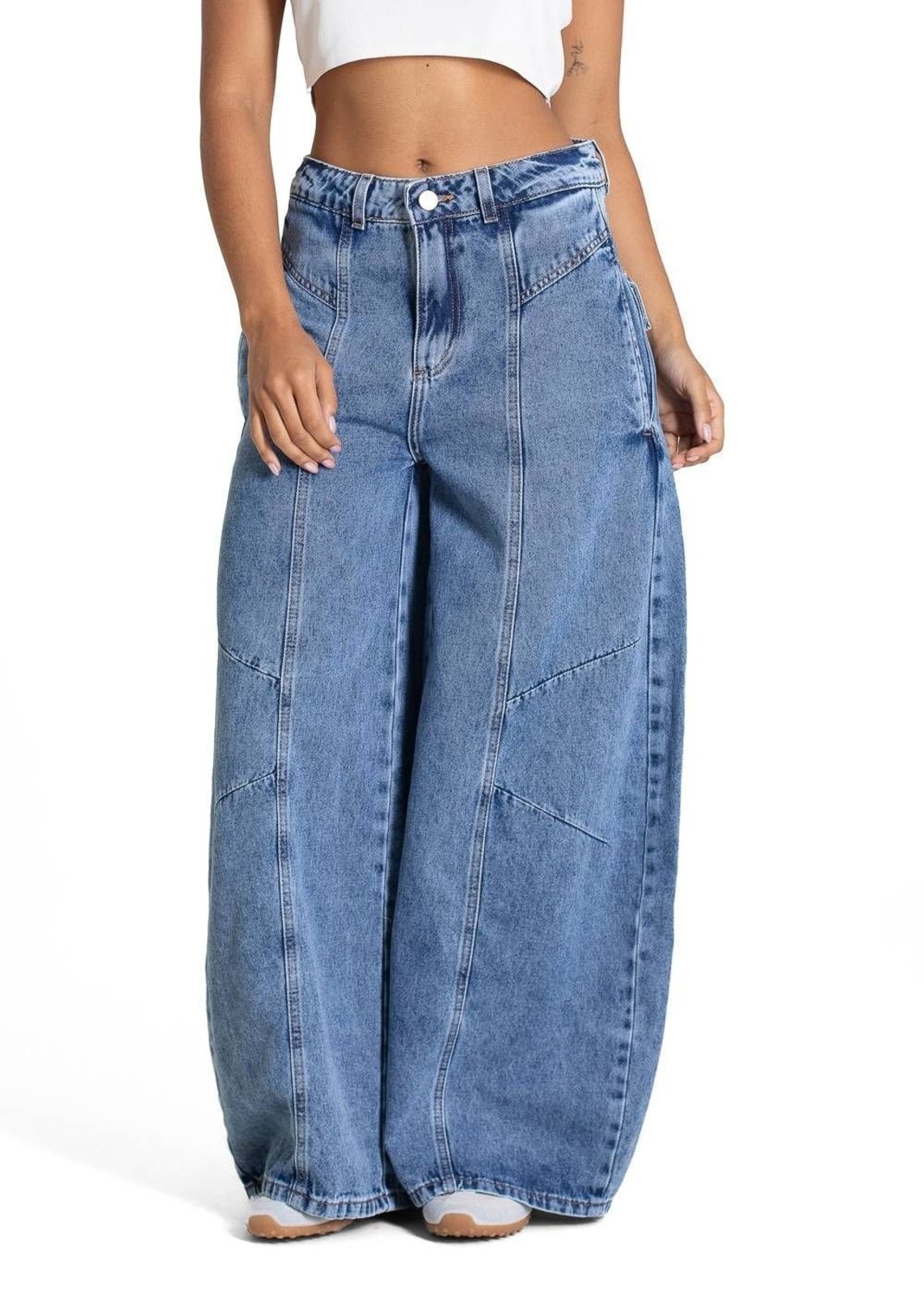 Calça Jeans Sawary Balloon Petit - 283609 - Azul - Sawary