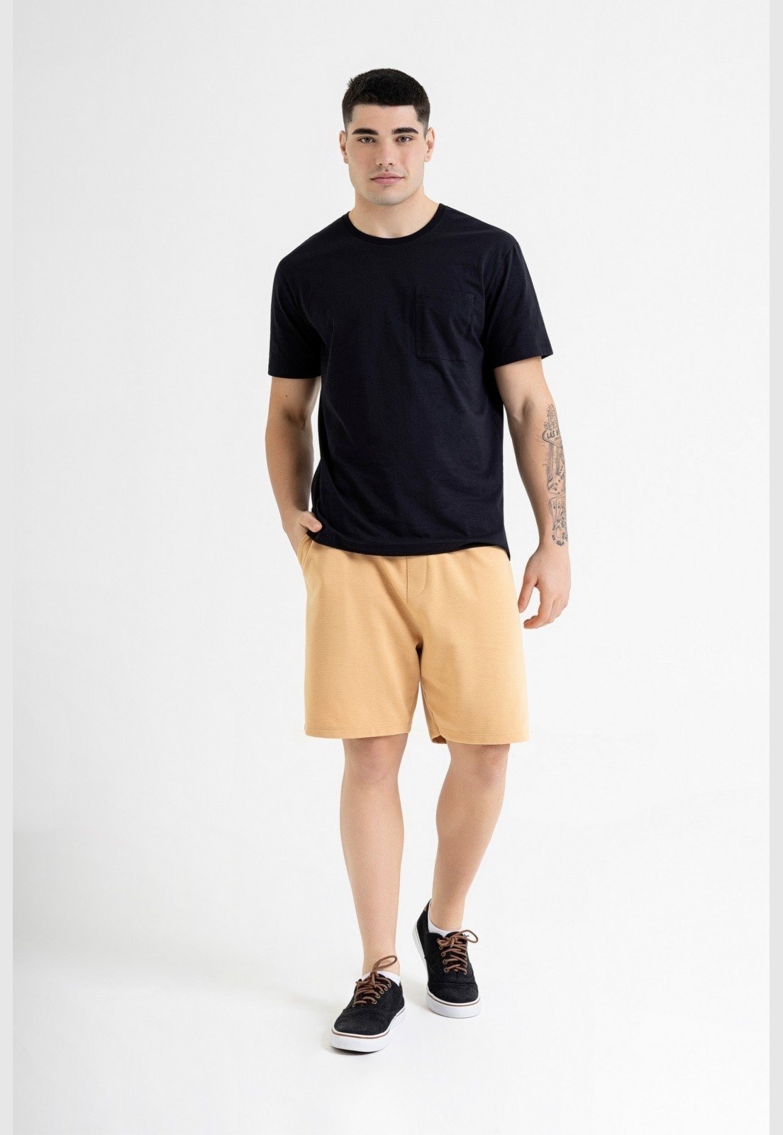 Camiseta Masculina em Algodão Just Basic Preto