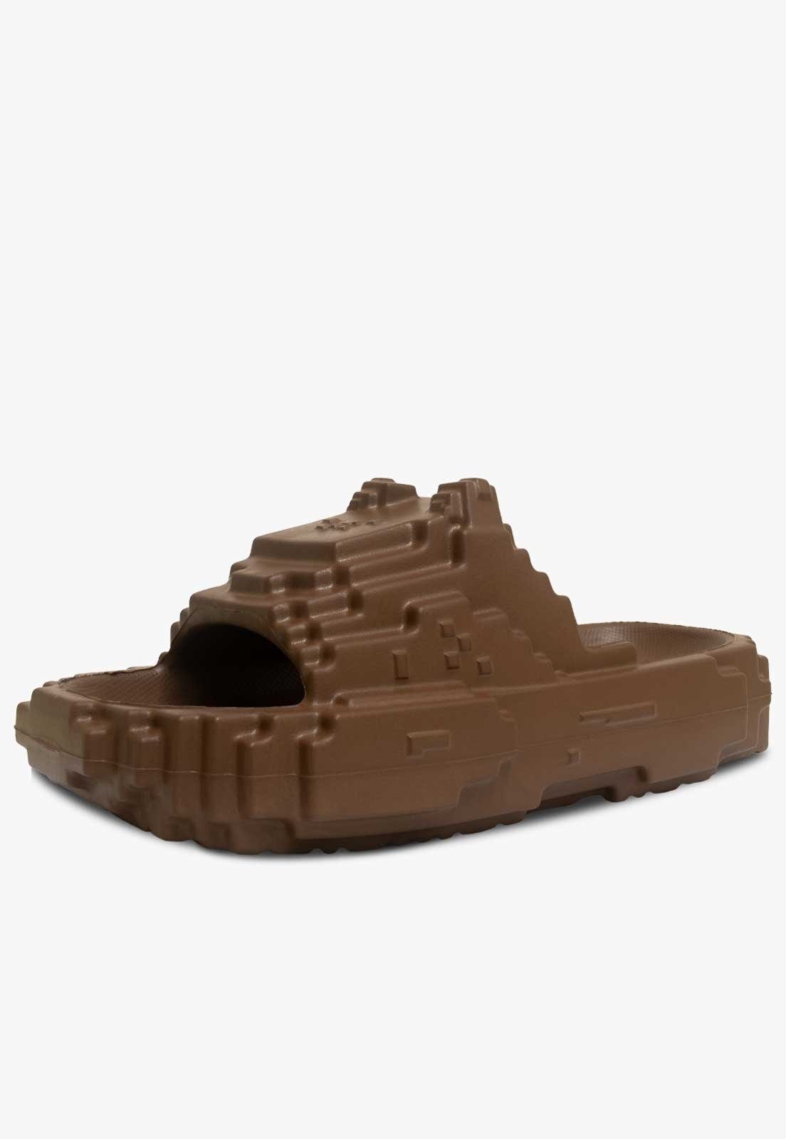 Infantil - Chinelo Slide Pópidi Minecraft Eva Leve Marrom