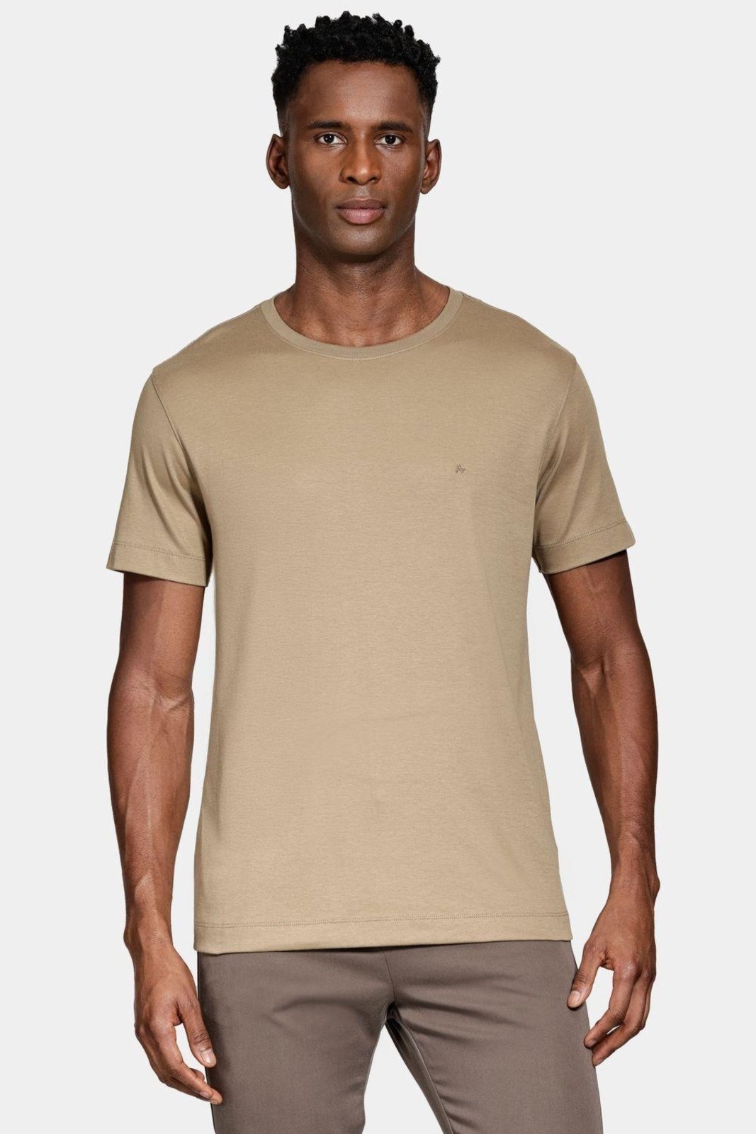 Camiseta Aramis Manga Curta Interlock Pima Areia 116