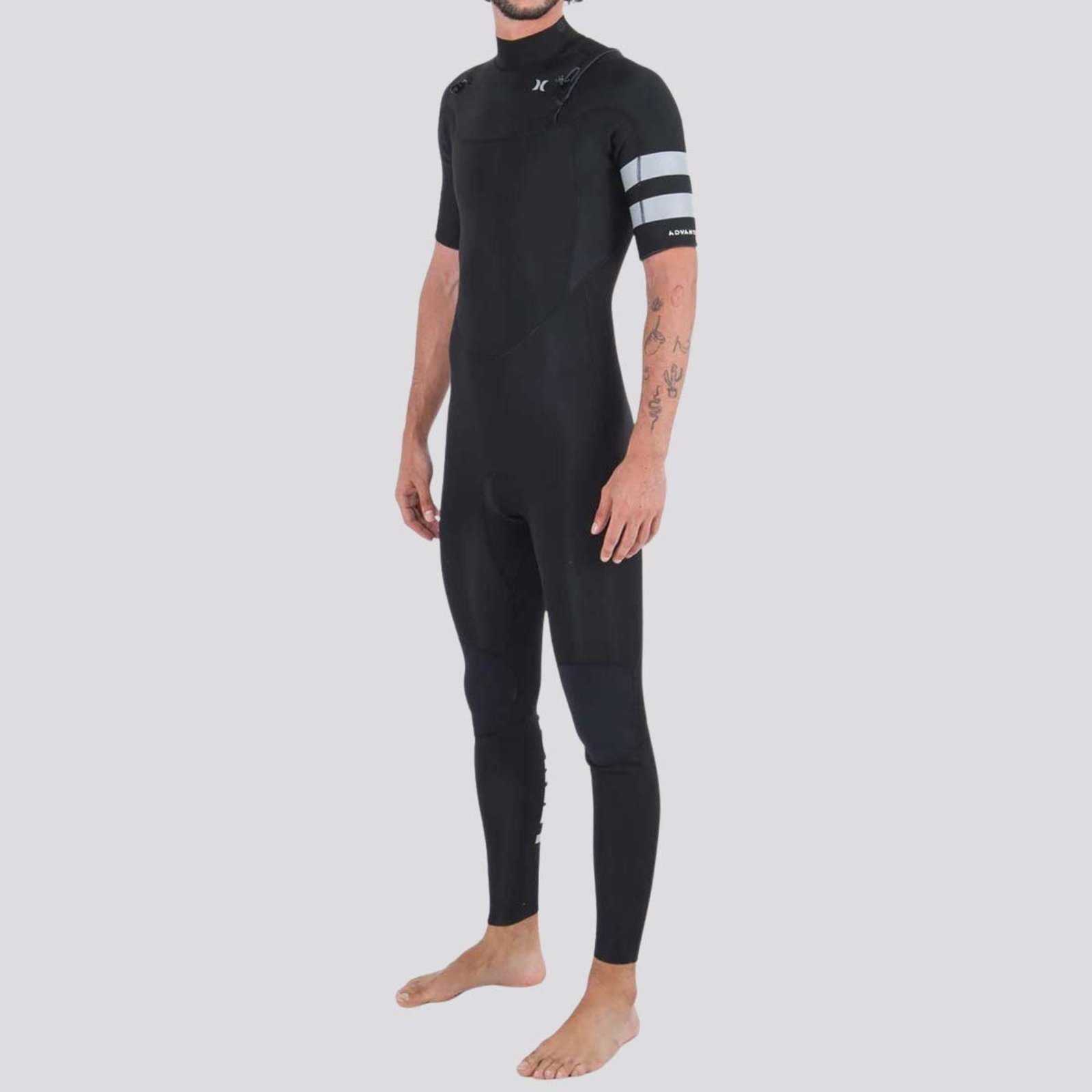 Vista 3 Long John Hurley Advantage 2/2MM Full Suit Manga Curta preto hurley preto