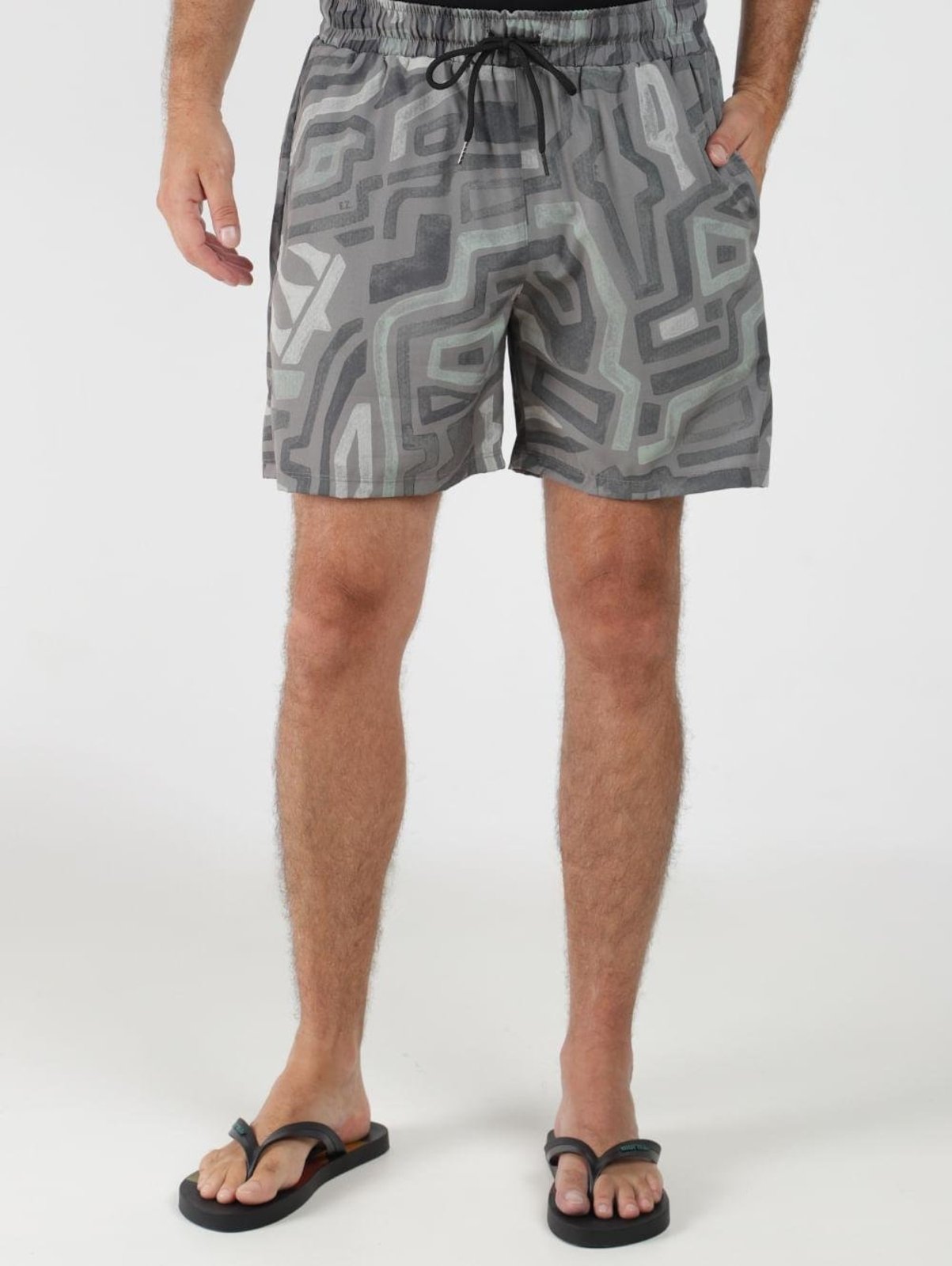 Calção Full Print Geometric Masculino VERDE