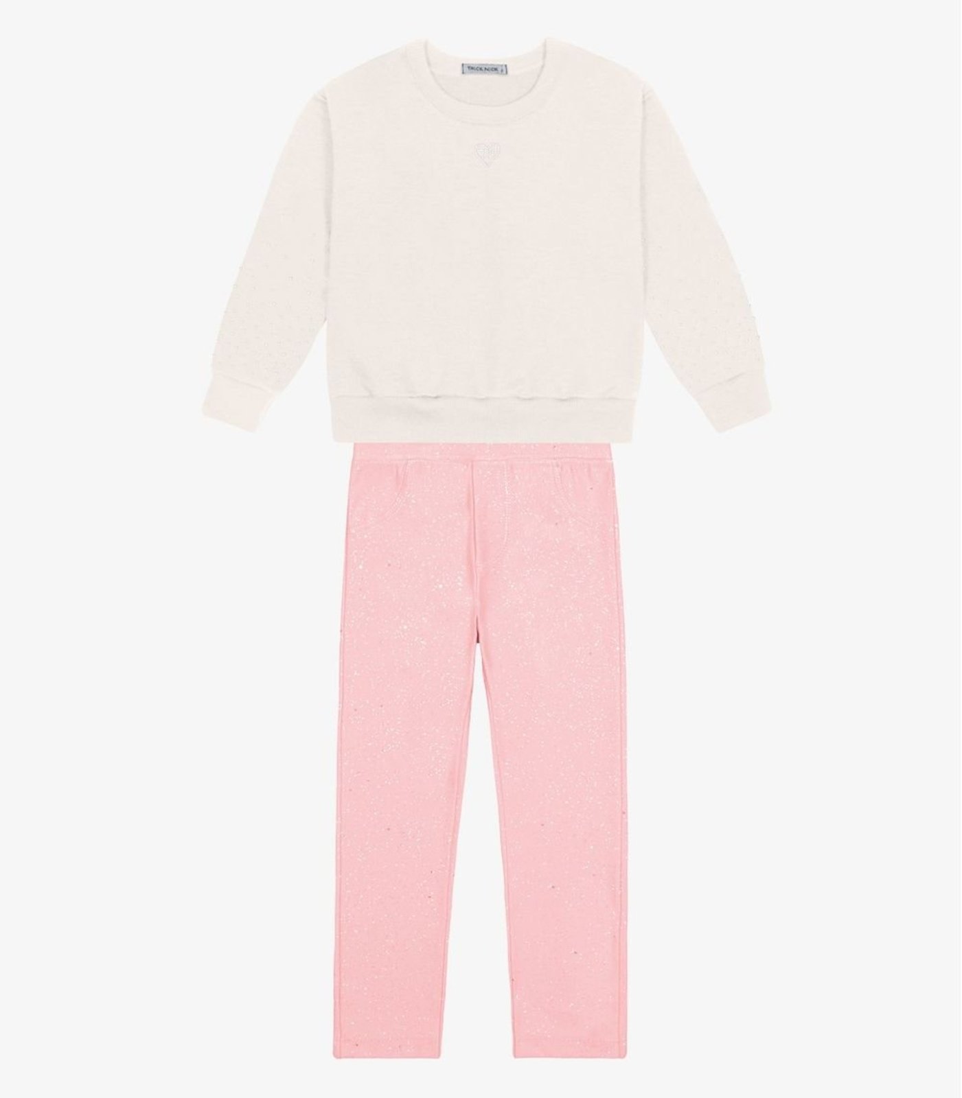 Infantil - Conjunto Blusão Com Legging Menina Trick Nick Bege