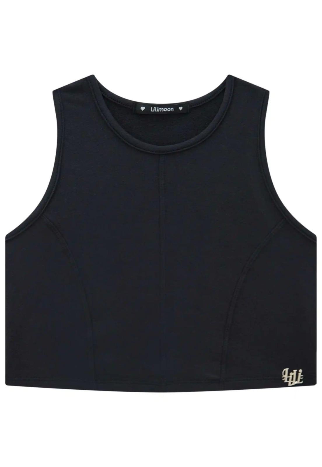Vista 2 Cropped Menina Lilimoon preto Lilimoon preto