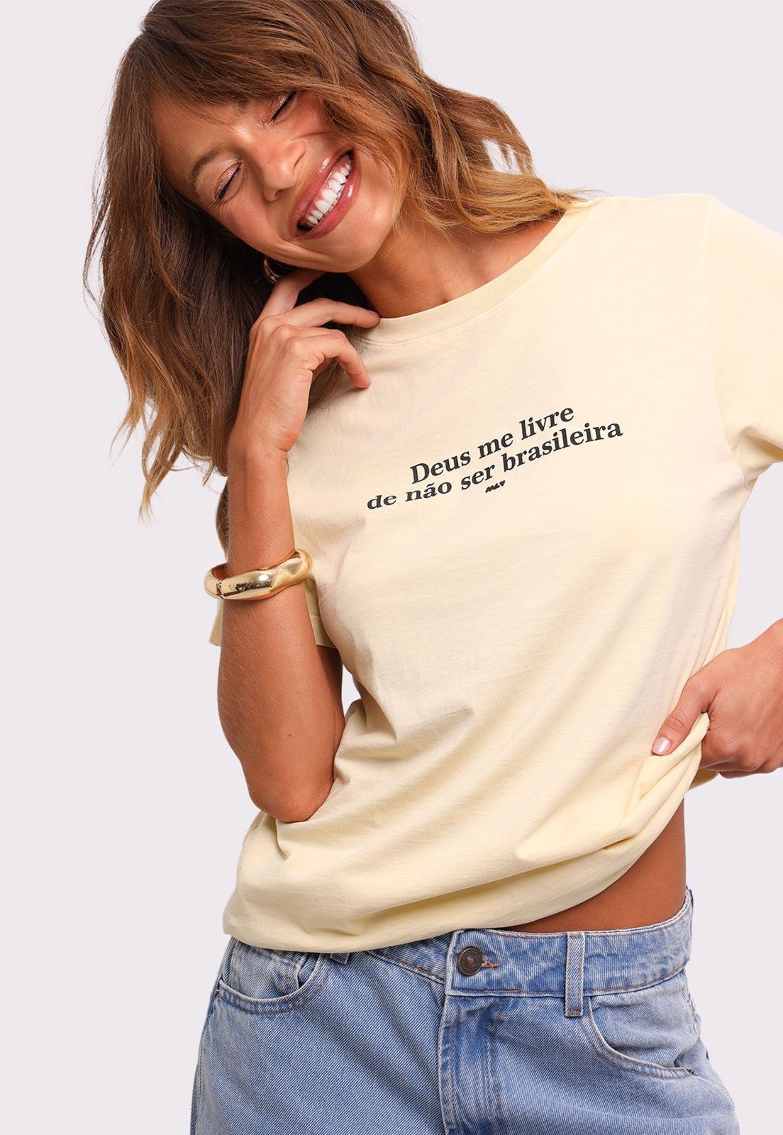 t-shirt amarelinha deus me livre Mundo Lolita