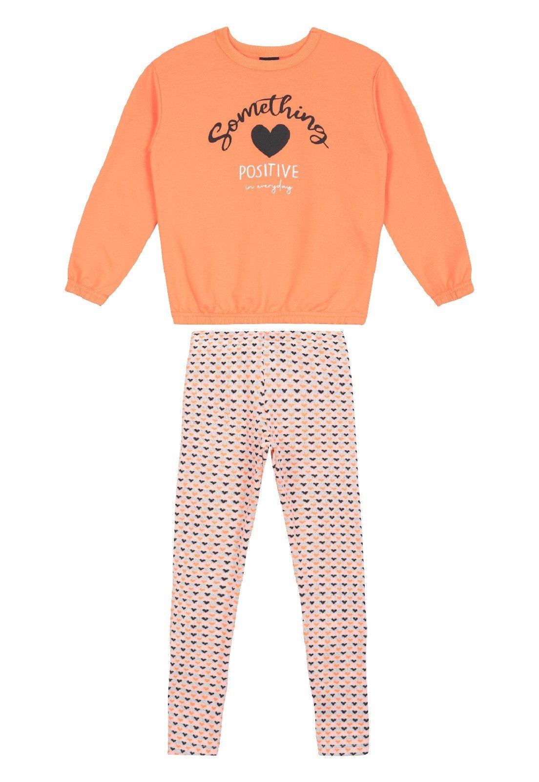 Infantil - Conjunto para Menina de Blusão e Legging Guloseima Laranja