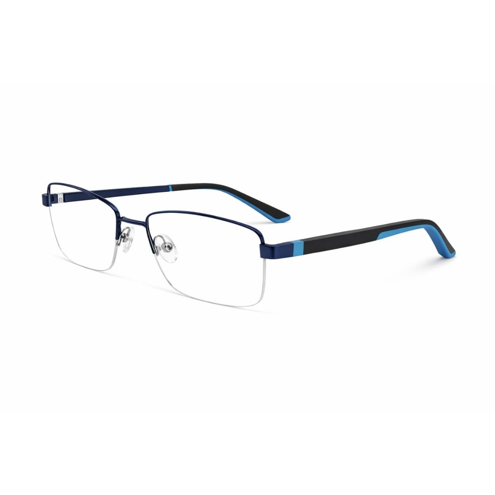 Armação Óculos de Grau Masculino Metal Premium Leve Confortável Azul
