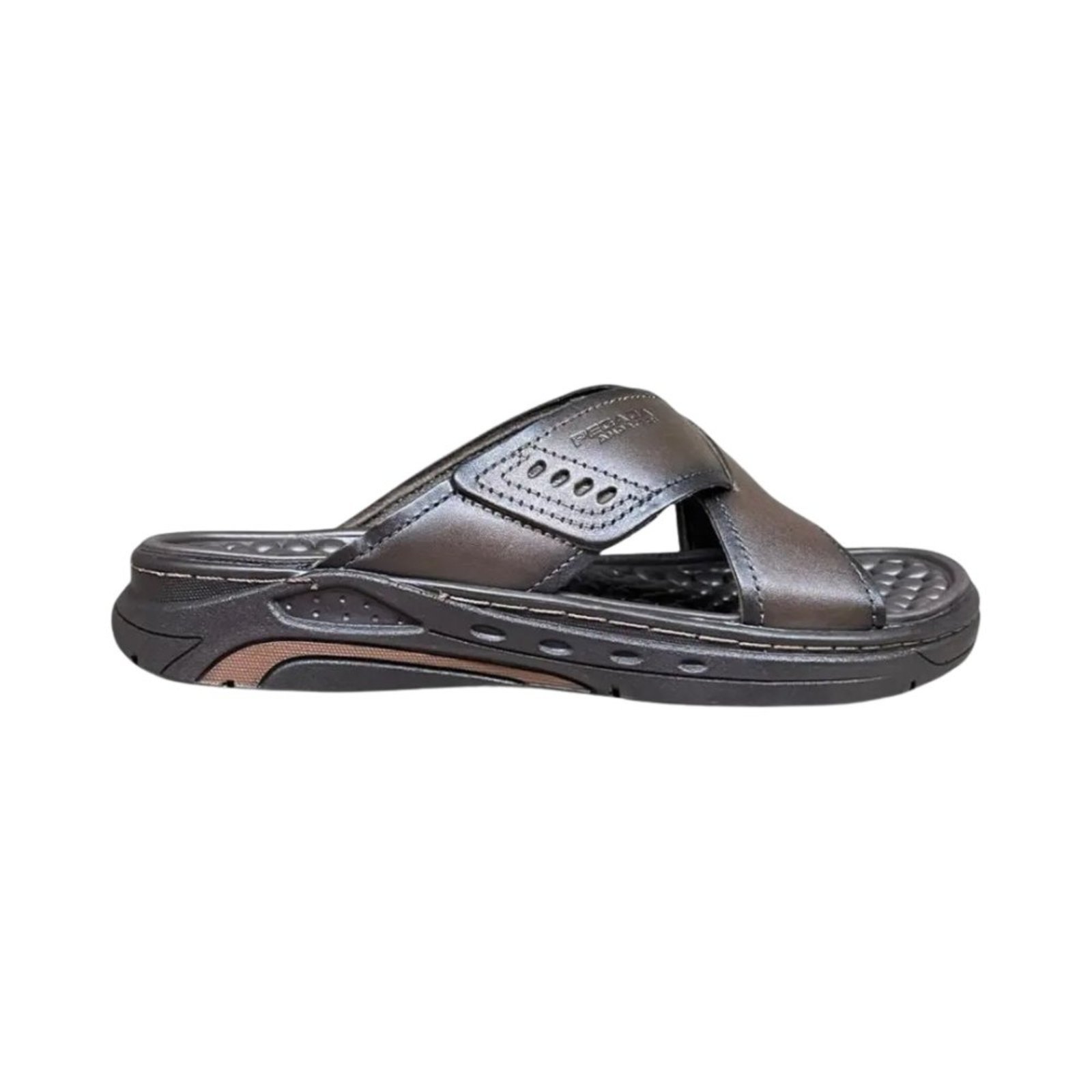 Chinelo Pegada Masculino em Couro – 134552