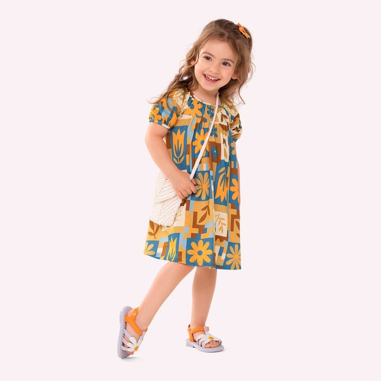 Infantil - Vestido Menina Flores Nanai