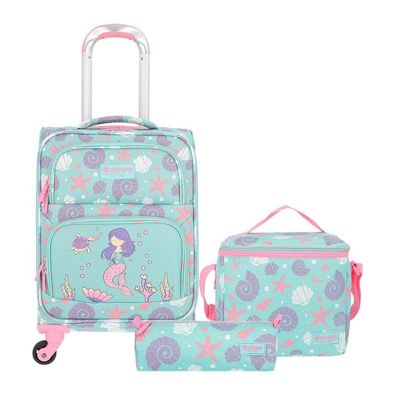 Infantil - Kit Escolar Xtrem 3 Peças Speedy Pack 4Xt Sereia Verde